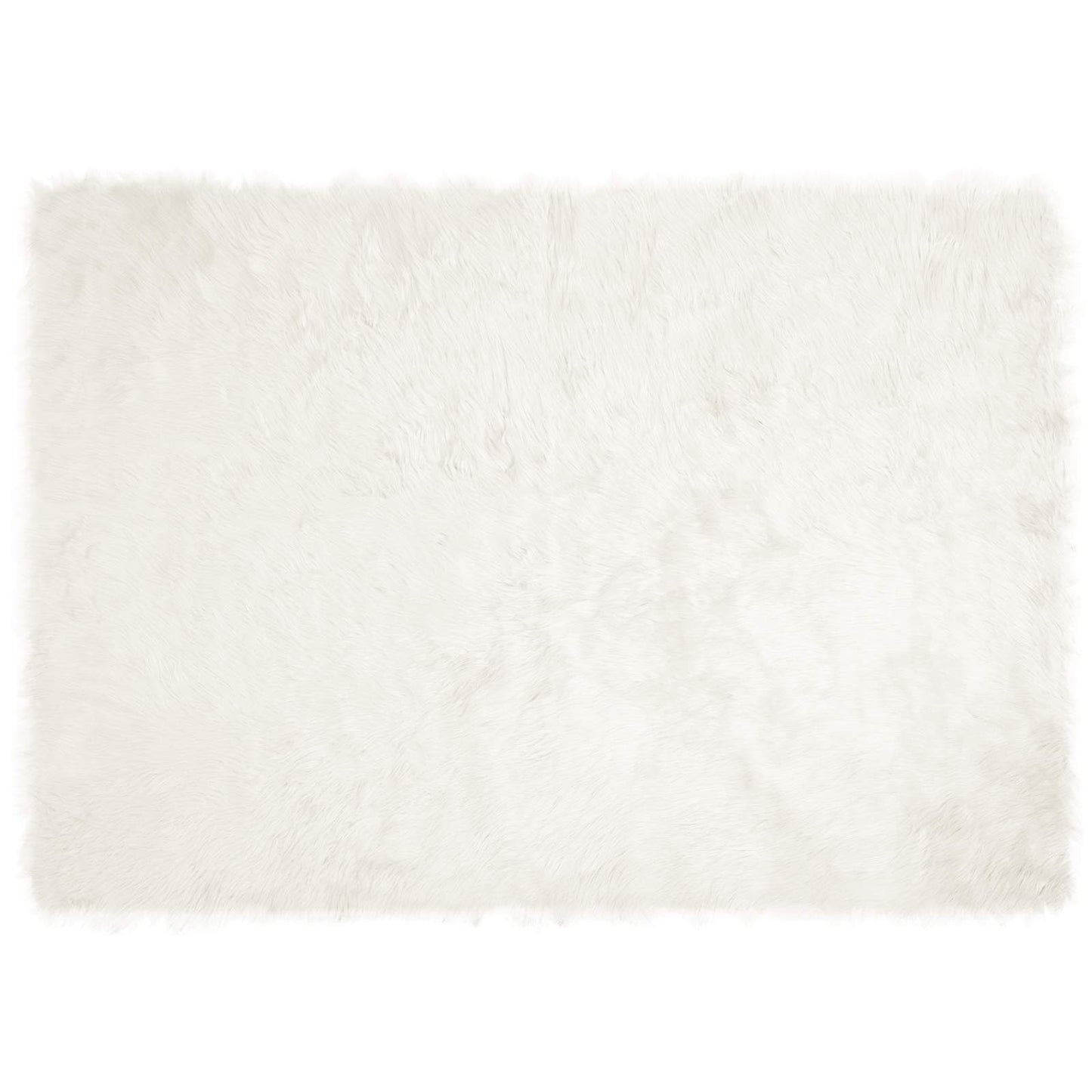 Fuskobbel lammeskindstæppe TAFALLA Hvid 140 x 200 cm Polyester