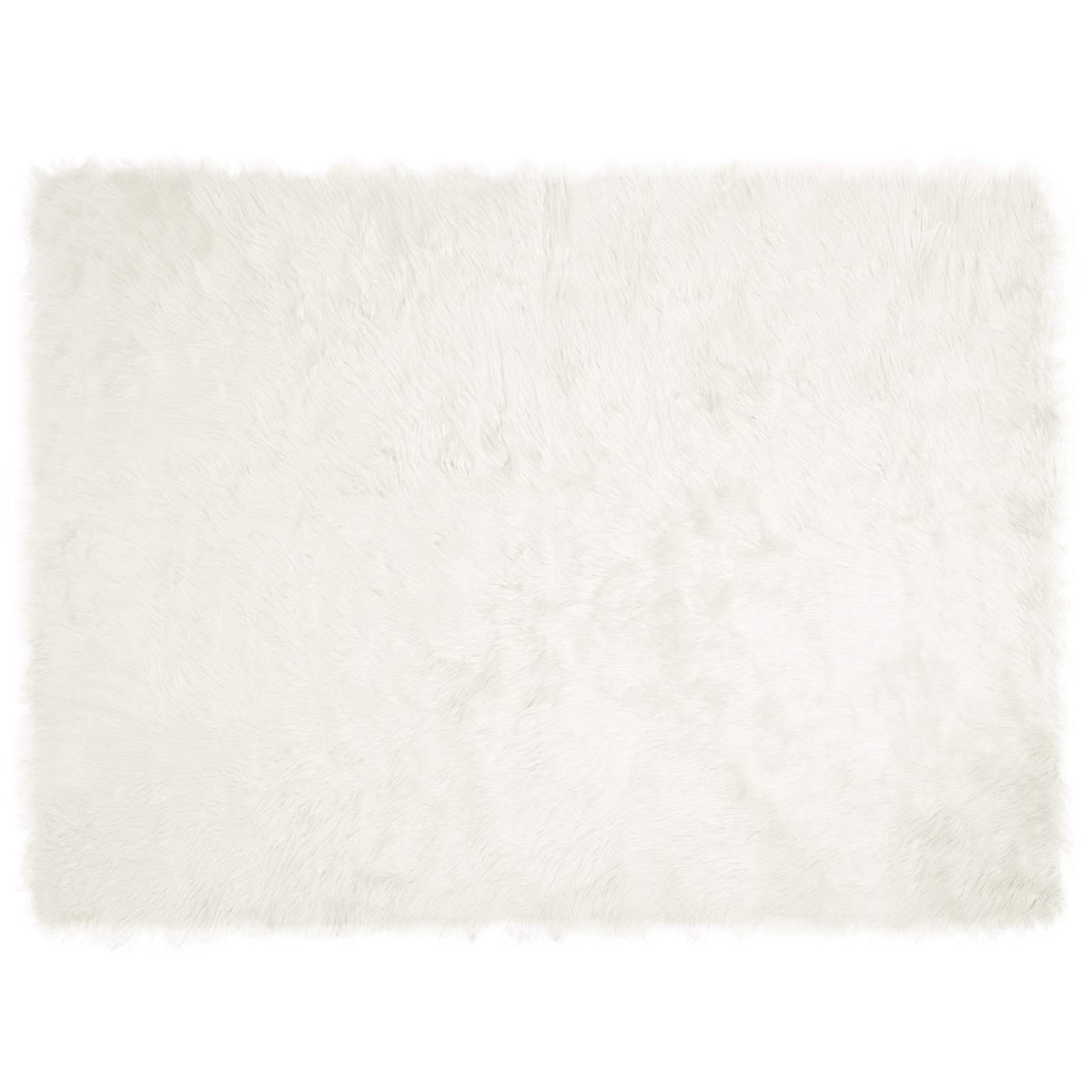 Fuskobbel lammeskindstæppe TAFALLA Hvid 160 x 230 cm Polyester