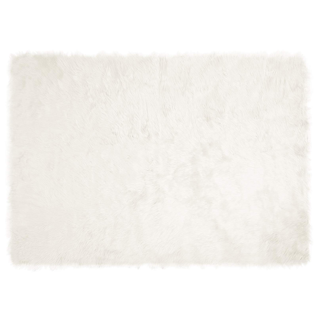 Fuskobbel lammeskindstæppe TAFALLA Hvid 240 x 340 cm Polyester