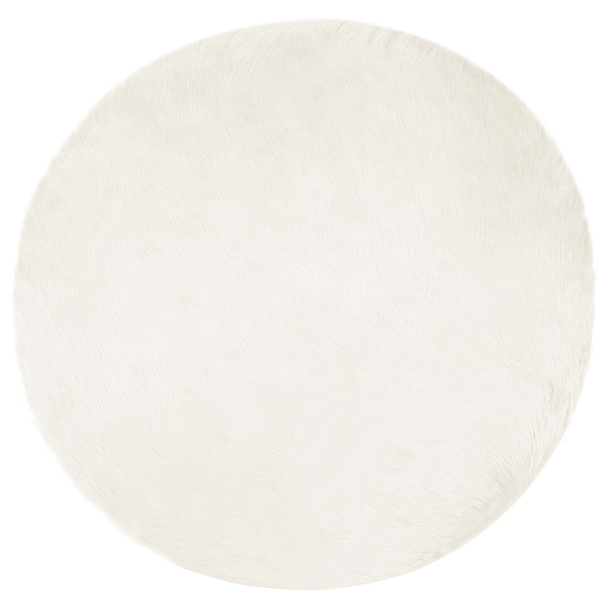 Fuskobbel lammeskindstæppe TAFALLA Hvid Ø 160 cm Polyester