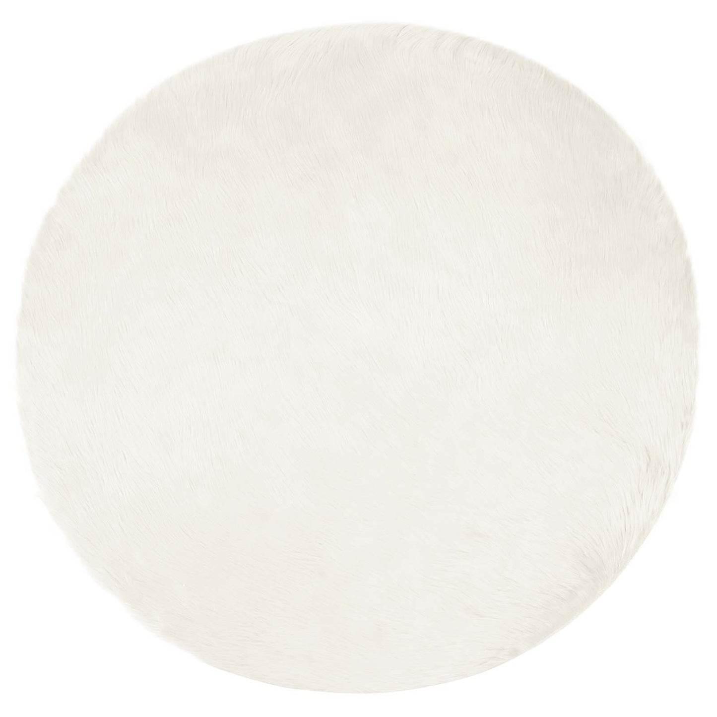 Fuskobbel lammeskindstæppe TAFALLA Hvid Ø 200 cm Polyester