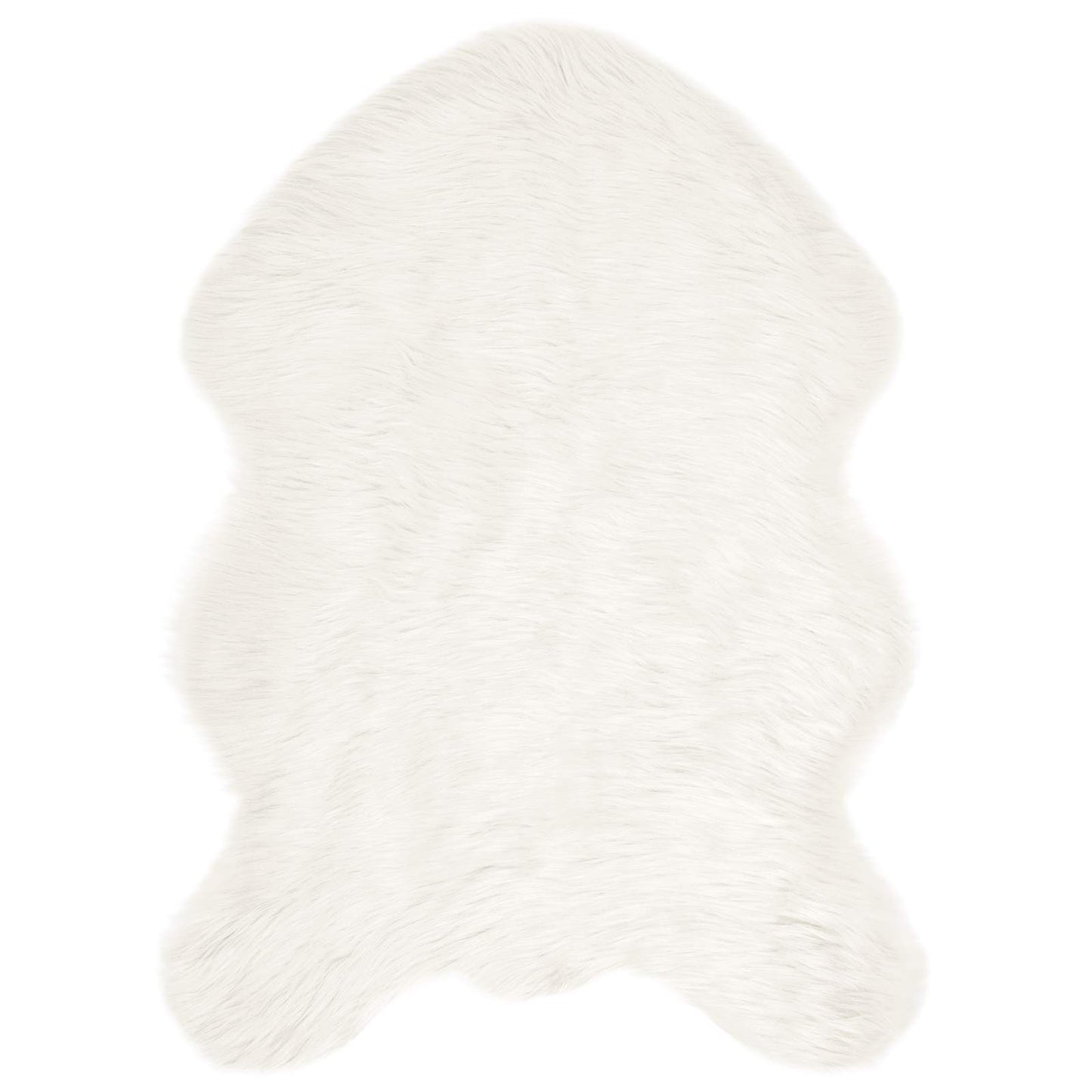 Fuskobbel lammeskindstæppe TAFALLA Hvid 60 x 90 cm Polyester