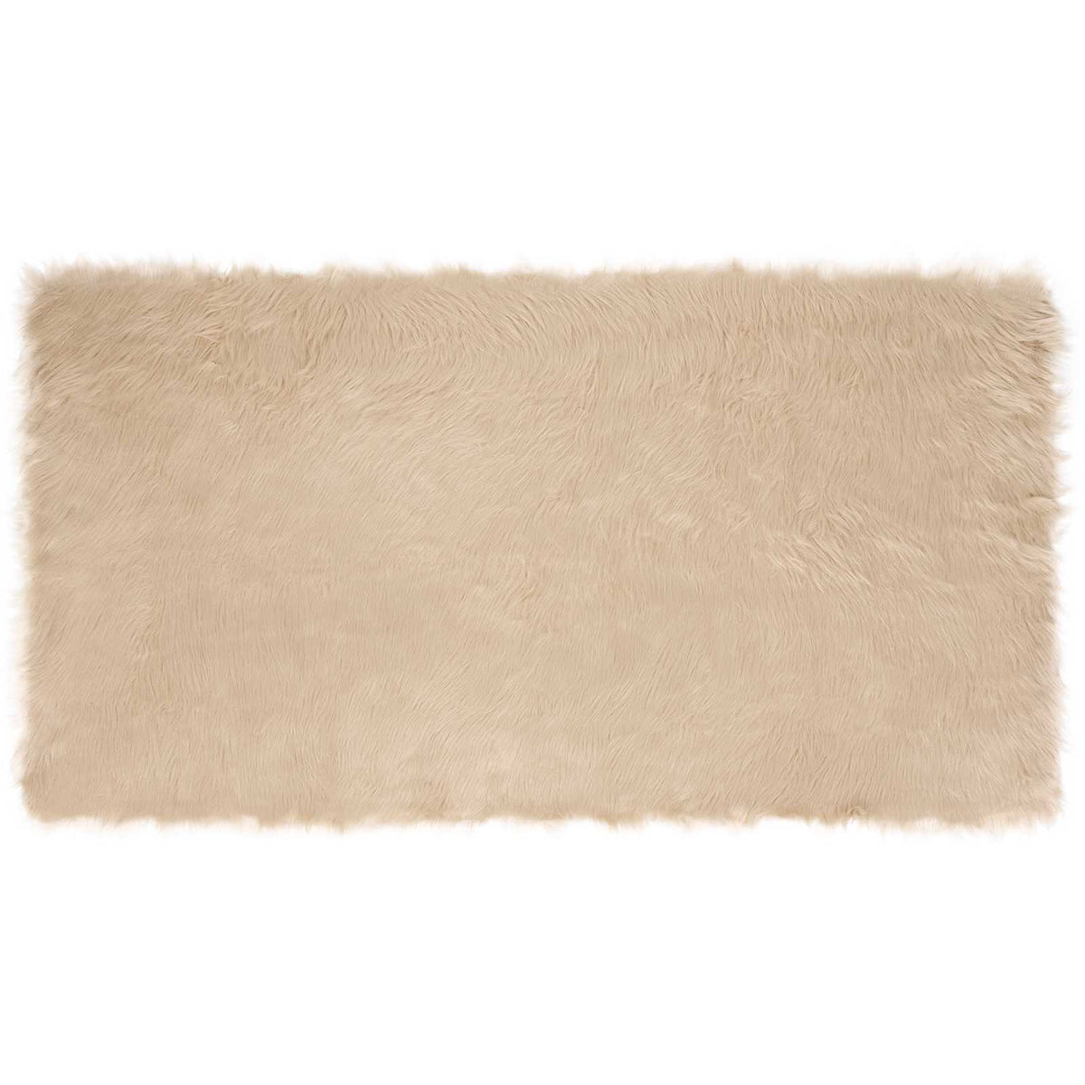 Fuskobbel lammeskindstæppe TAFALLA Beige 60 x 110 cm Polyester