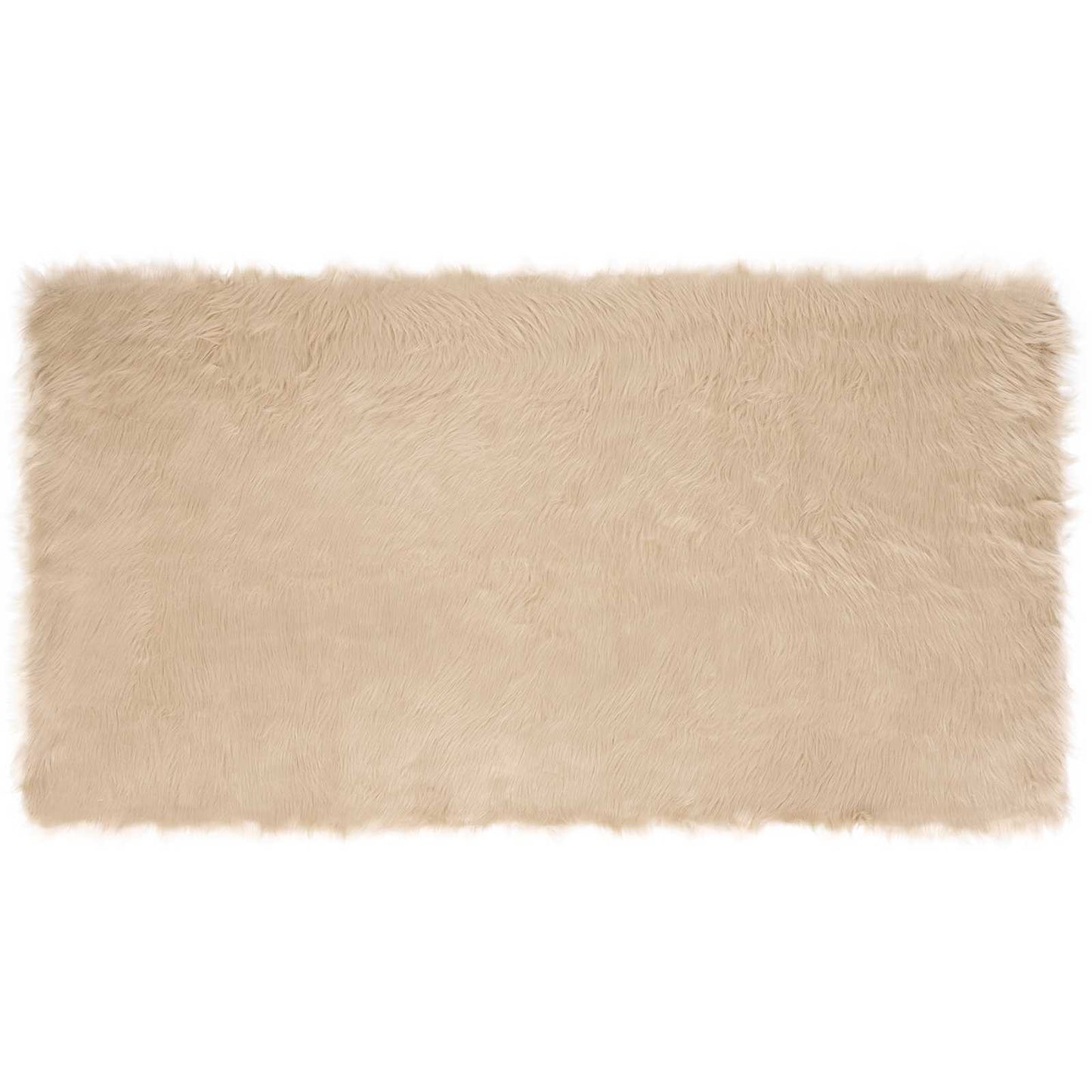 Fuskobbel lammeskindstæppe TAFALLA Beige 80 x 150 cm Polyester
