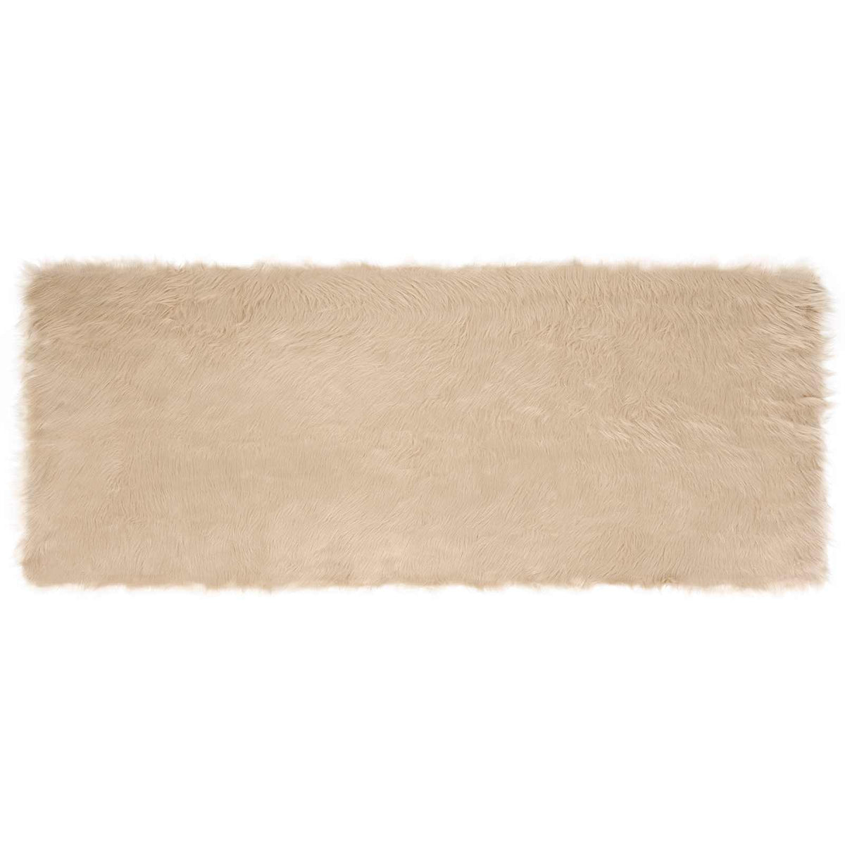 Fuskobbel lammeskindstæppe TAFALLA Beige 80 x 200 cm Polyester