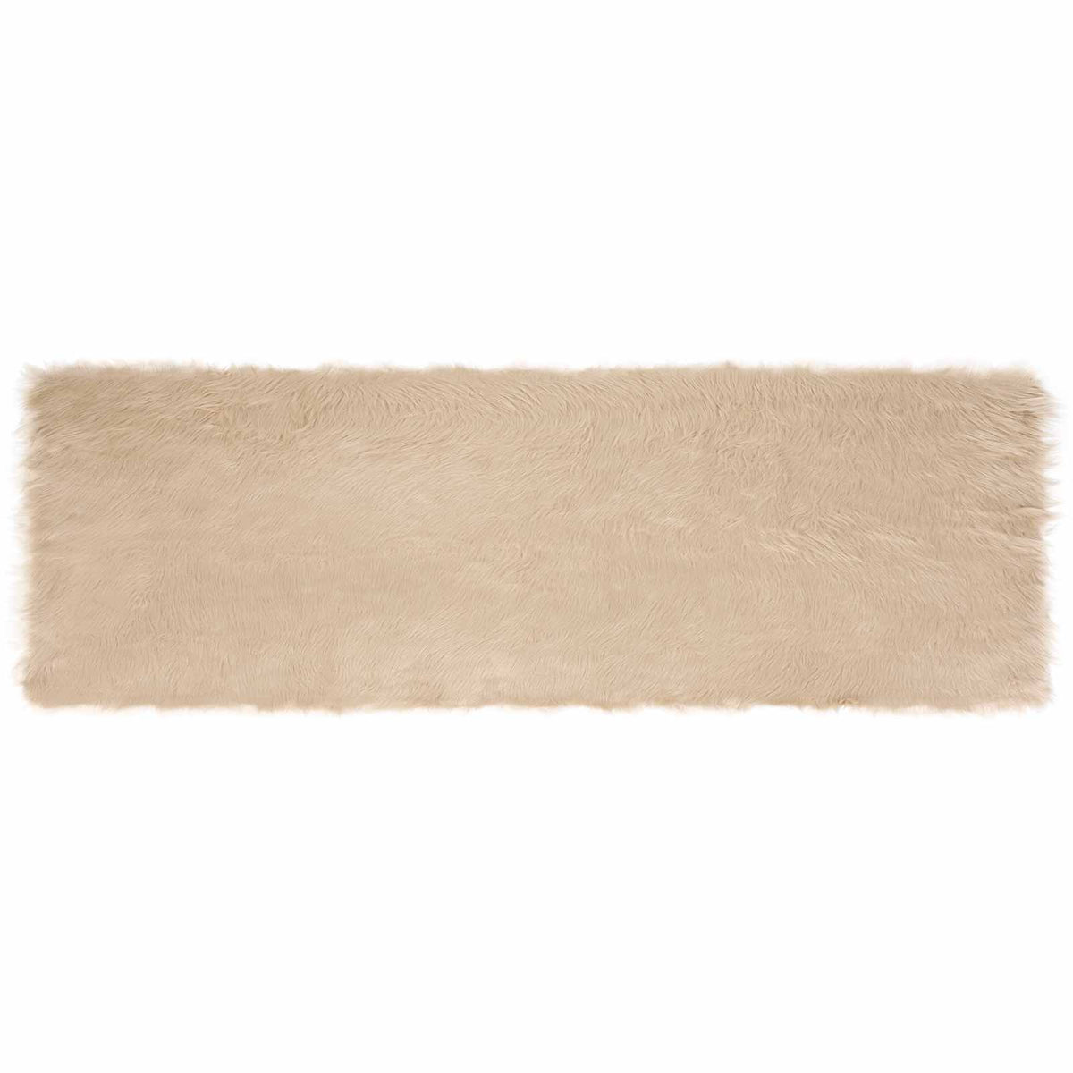 Fuskobbel lammeskindstæppe TAFALLA Beige 80 x 250 cm Polyester