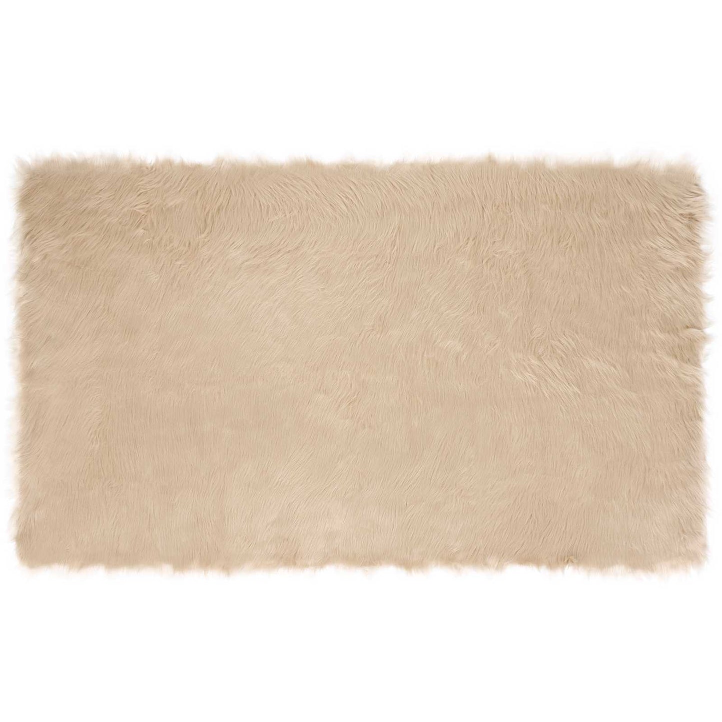 Fuskobbel lammeskindstæppe TAFALLA Beige 100 x 200 cm Polyester