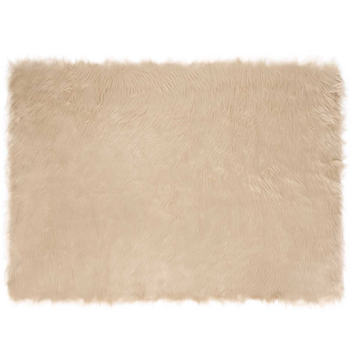 Fuskobbel lammeskindstæppe TAFALLA Beige 120 x 170 cm Polyester
