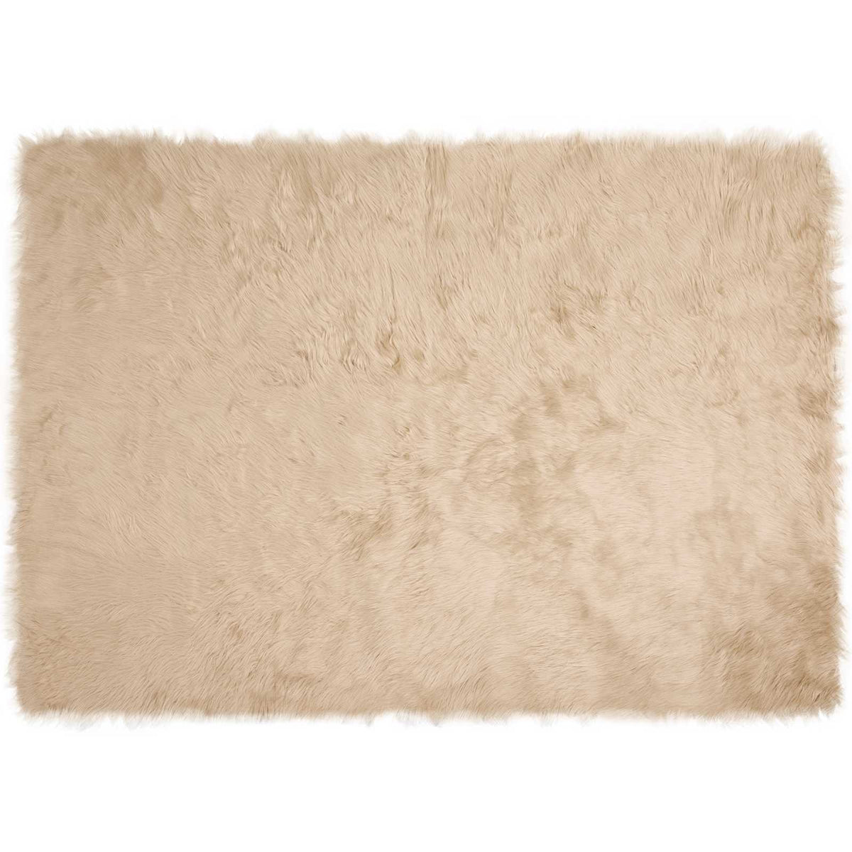 Fuskobbel lammeskindstæppe TAFALLA Beige 140 x 200 cm Polyester