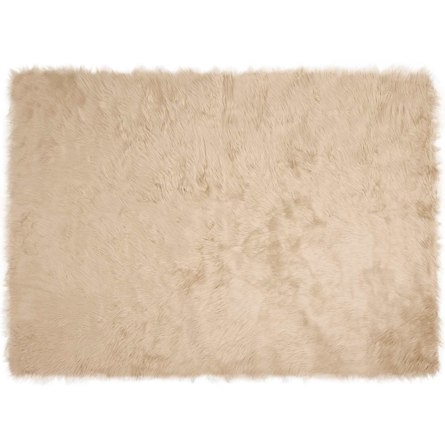 Fuskobbel lammeskindstæppe TAFALLA Beige 160 x 230 cm Polyester