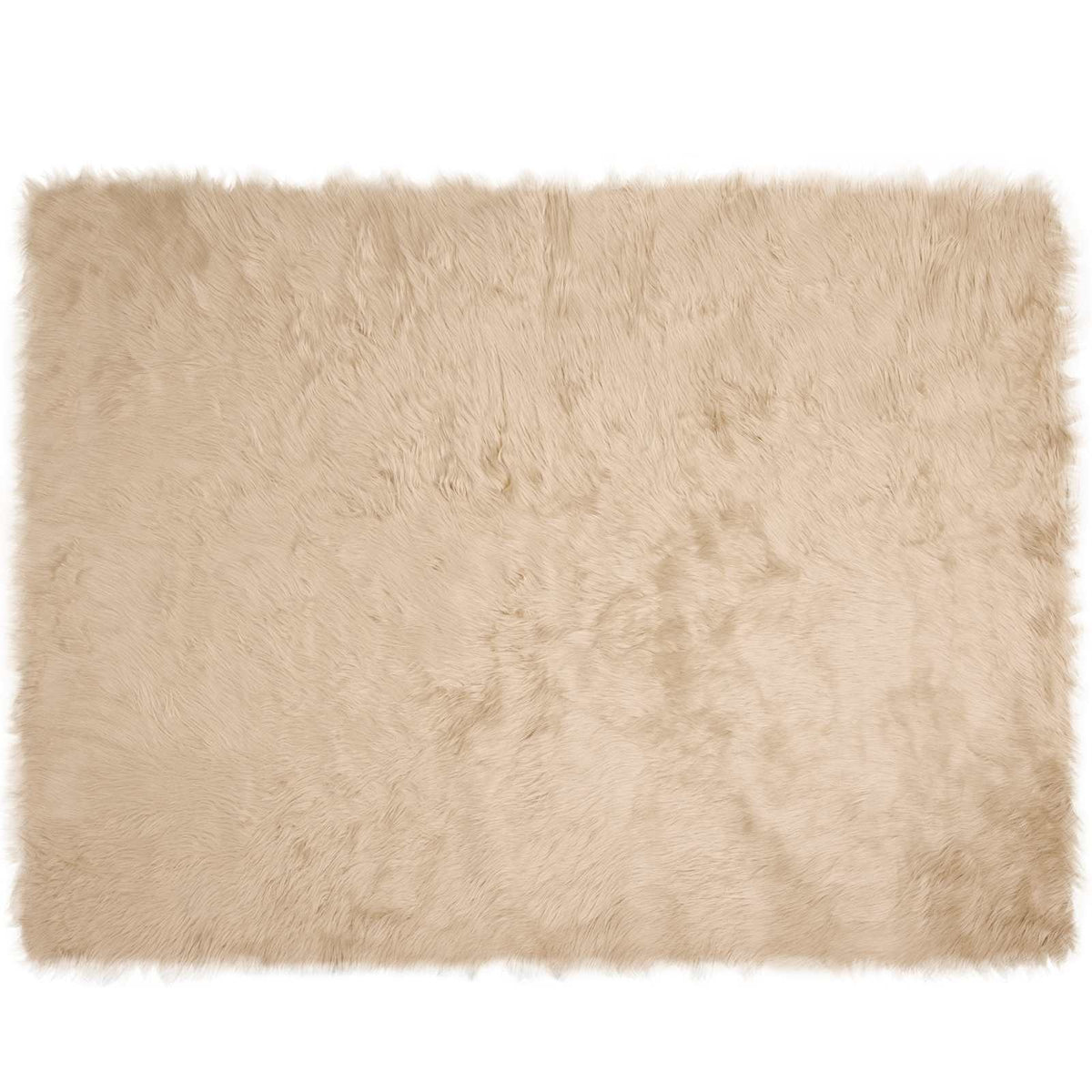 Fuskobbel lammeskindstæppe TAFALLA Beige 240 x 340 cm Polyester