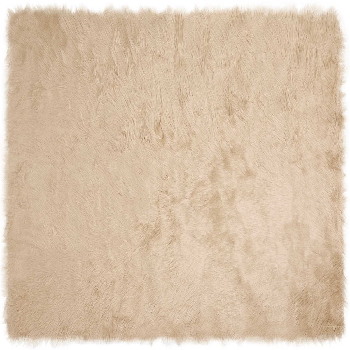 Fuskobbel lammeskindstæppe TAFALLA Beige 160 x 160 cm Polyester