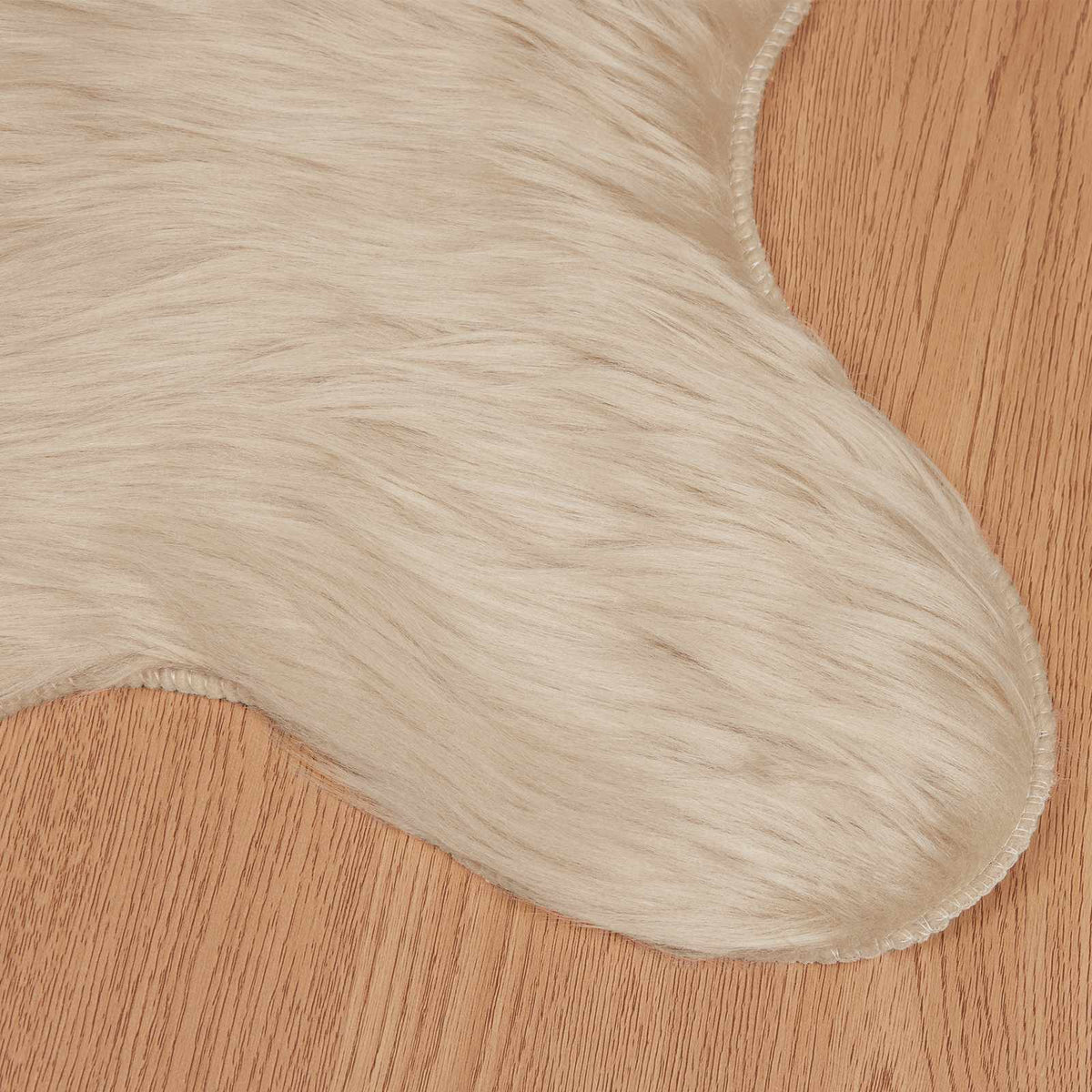 Fuskobbel lammeskindstæppe TAFALLA Beige 50 x 80 cm Polyester