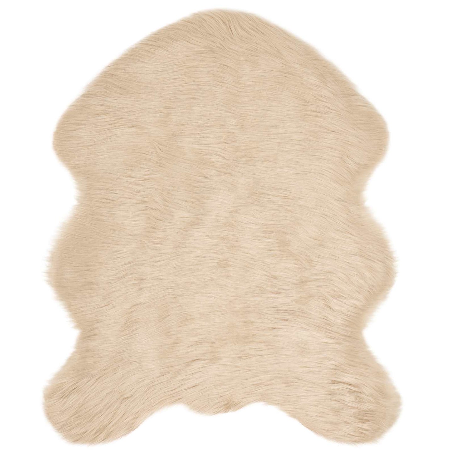 Fuskobbel lammeskindstæppe TAFALLA Beige 50 x 80 cm Polyester