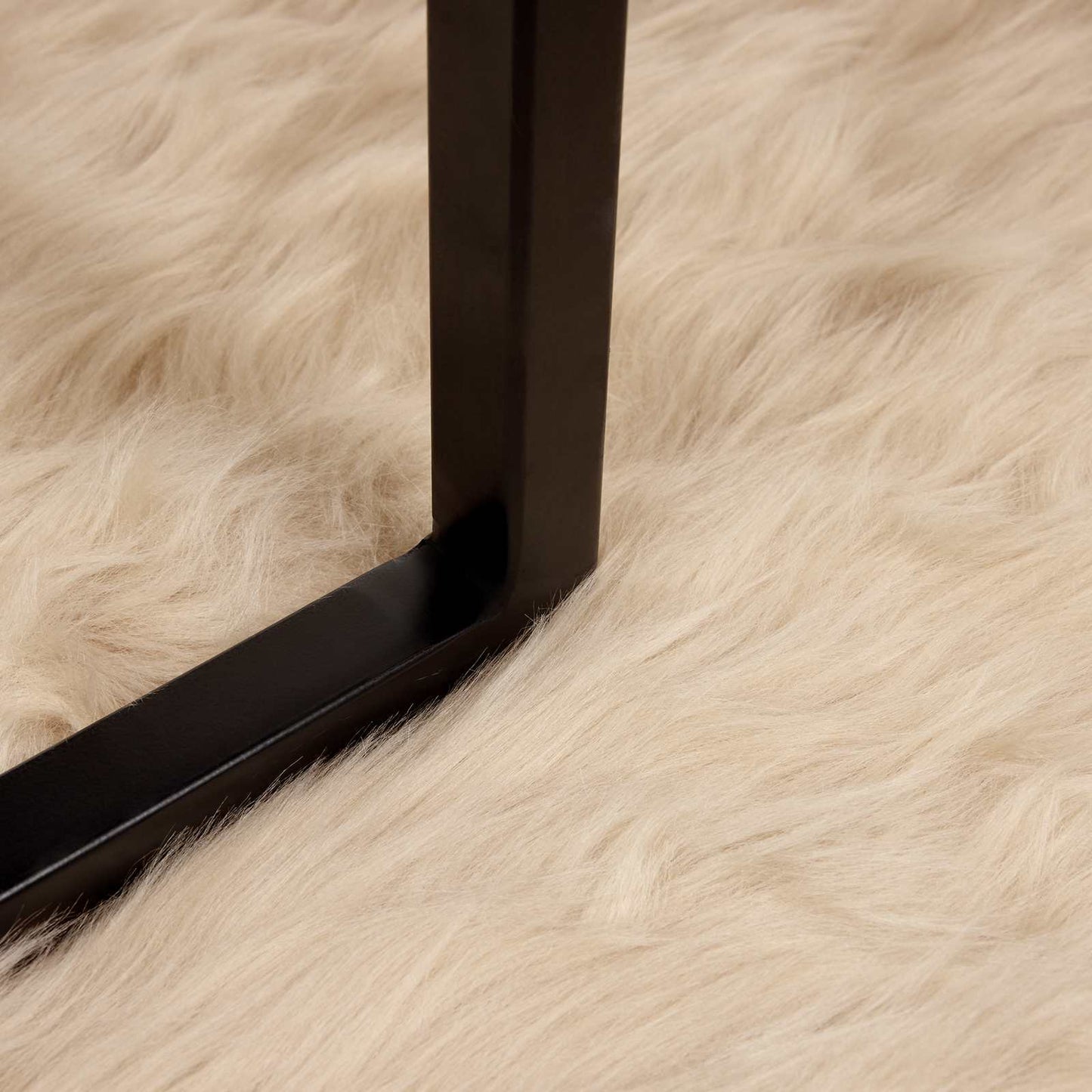 Fuskobbel lammeskindstæppe TAFALLA Beige 60 x 90 cm Polyester