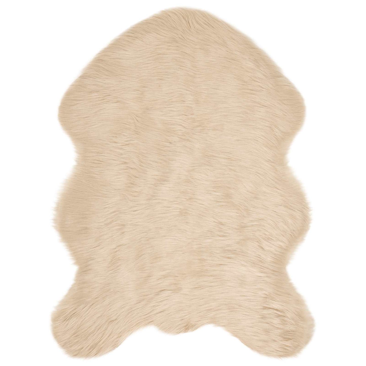 Fuskobbel lammeskindstæppe TAFALLA Beige 80 x 120 cm Polyester