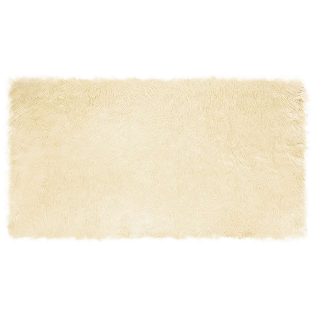 Fuskobbel lammeskindstæppe TAFALLA Cremefarvet 80 x 150 cm