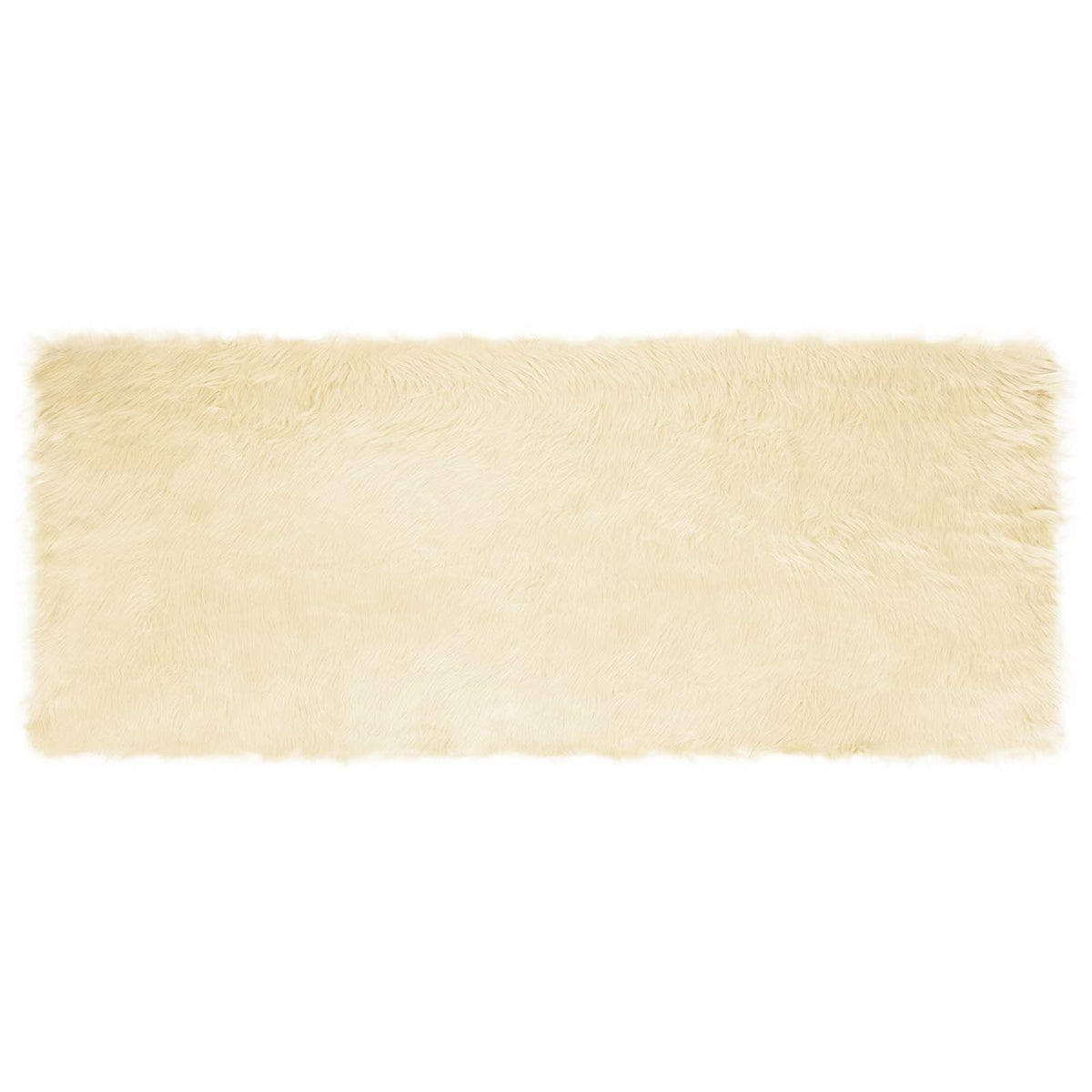 Fuskobbel lammeskindstæppe TAFALLA Cremefarvet 80 x 200 cm