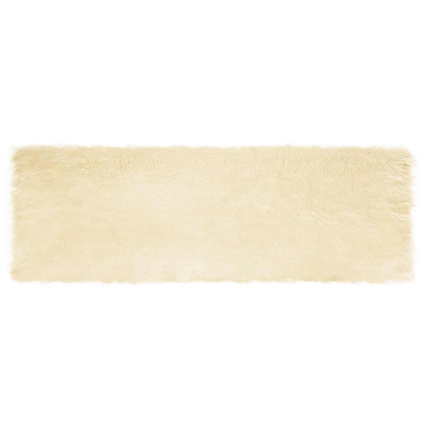 Fuskobbel lammeskindstæppe TAFALLA Cremefarvet 80 x 250 cm
