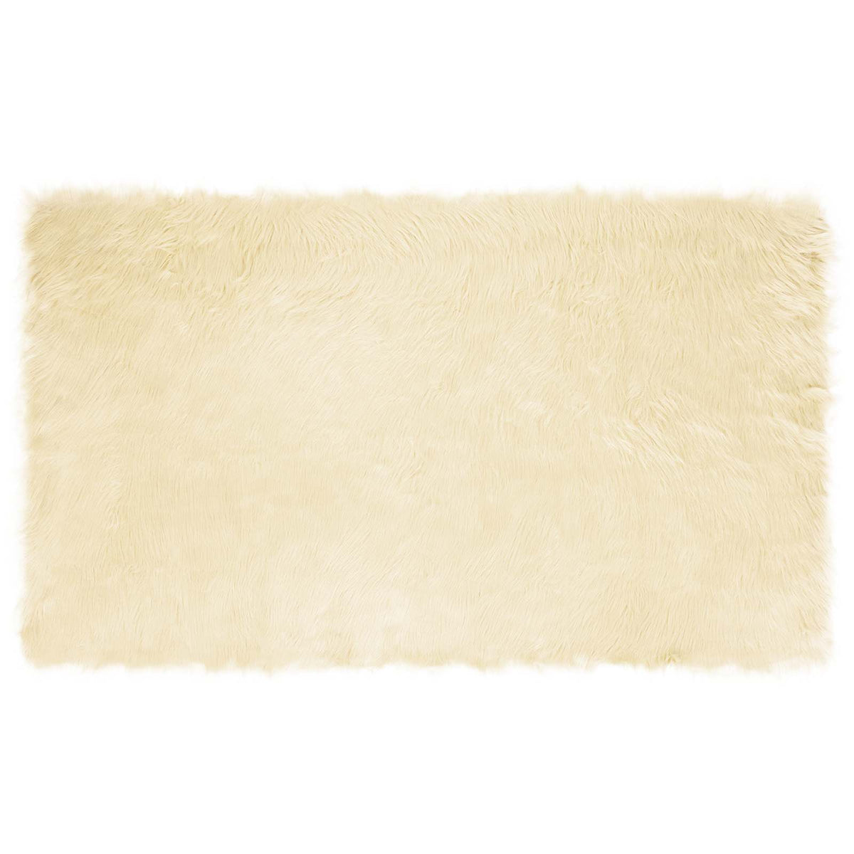 Fuskobbel lammeskindstæppe TAFALLA Cremefarvet 100 x 200 cm
