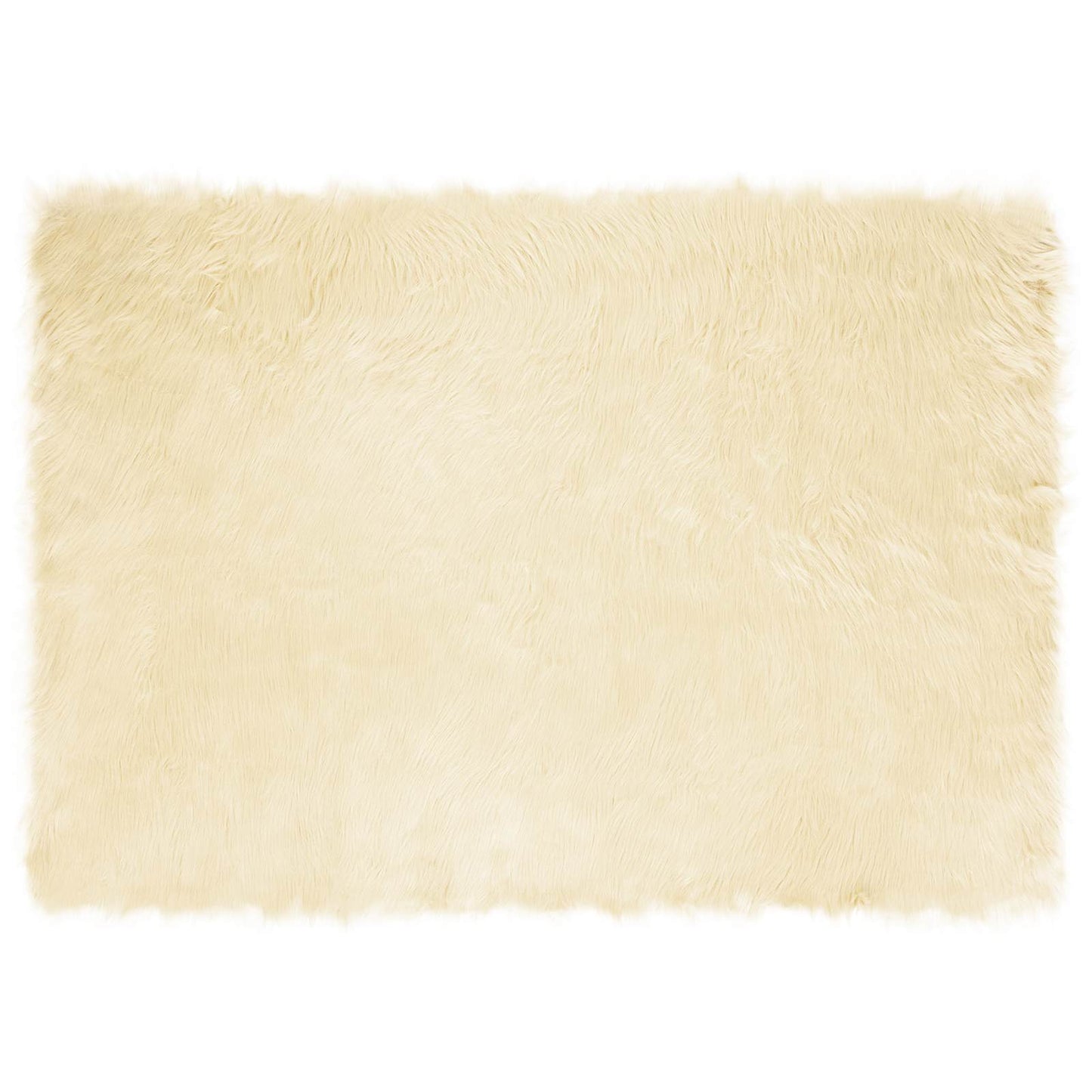 Fuskobbel lammeskindstæppe TAFALLA Cremefarvet 140 x 200 cm