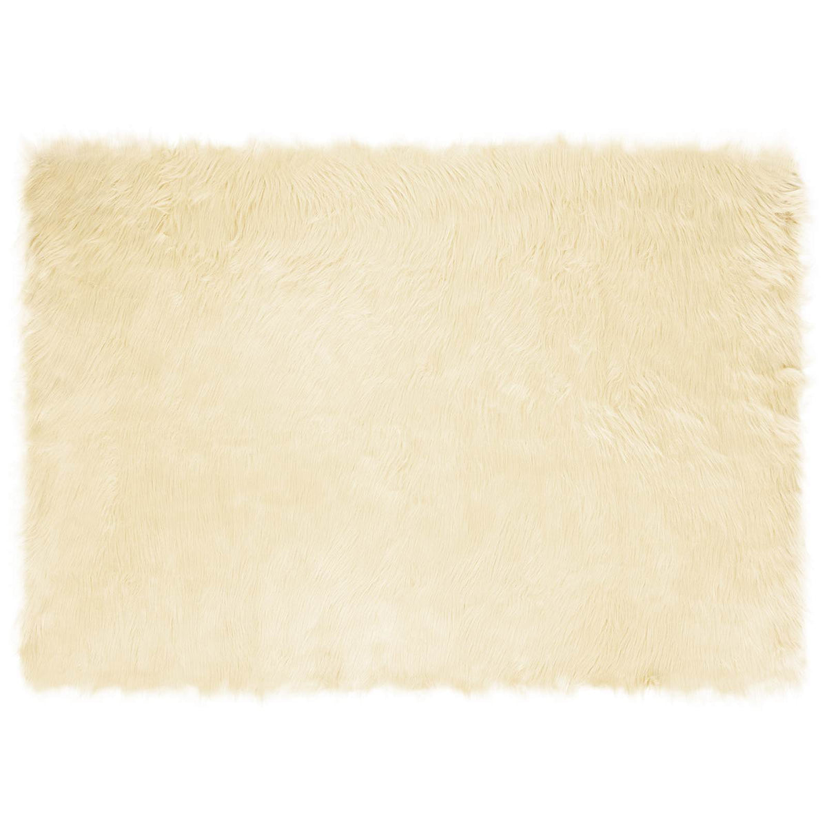 Fuskobbel lammeskindstæppe TAFALLA Cremefarvet 160 x 230 cm
