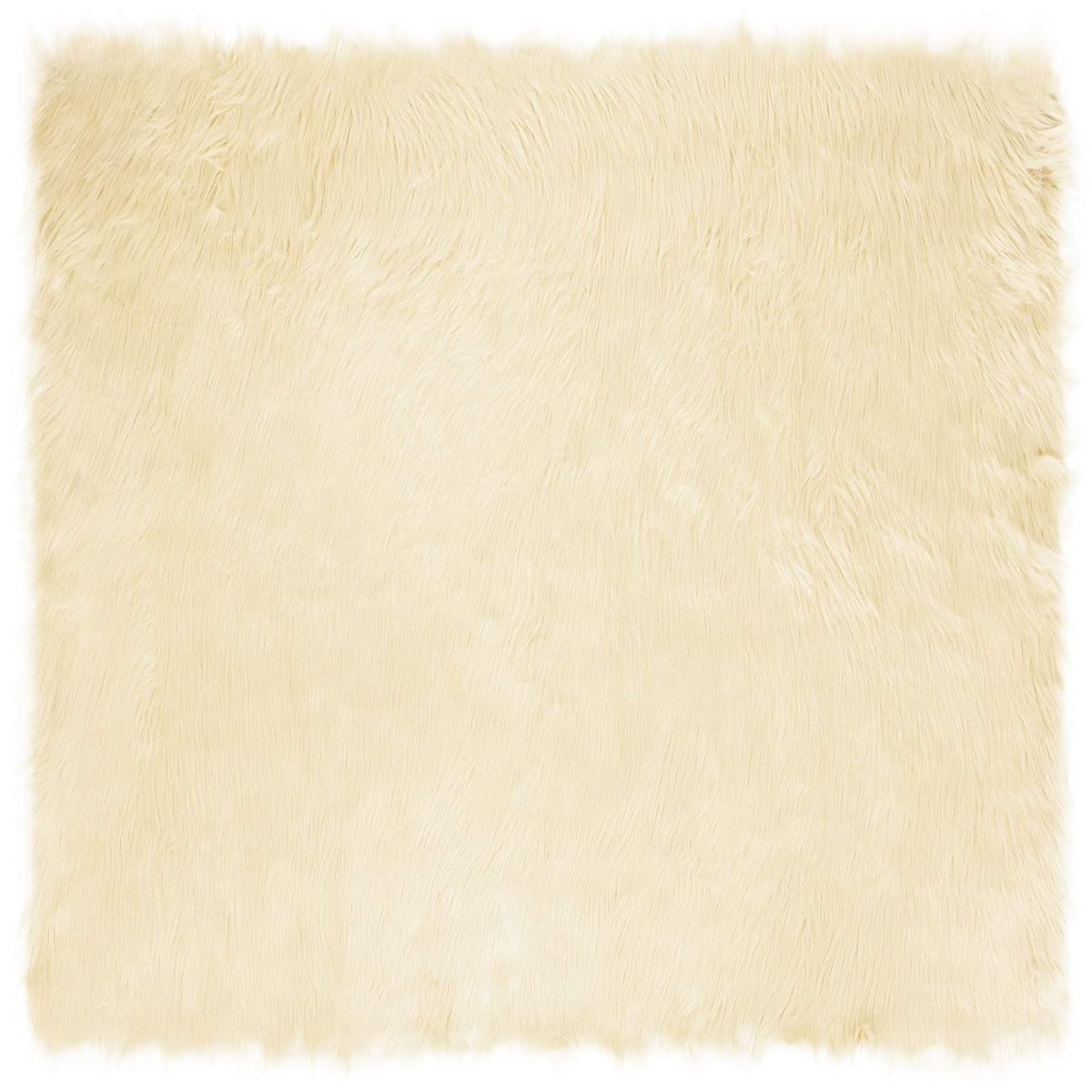 Fuskobbel lammeskindstæppe TAFALLA Cremefarvet 120 x 120 cm