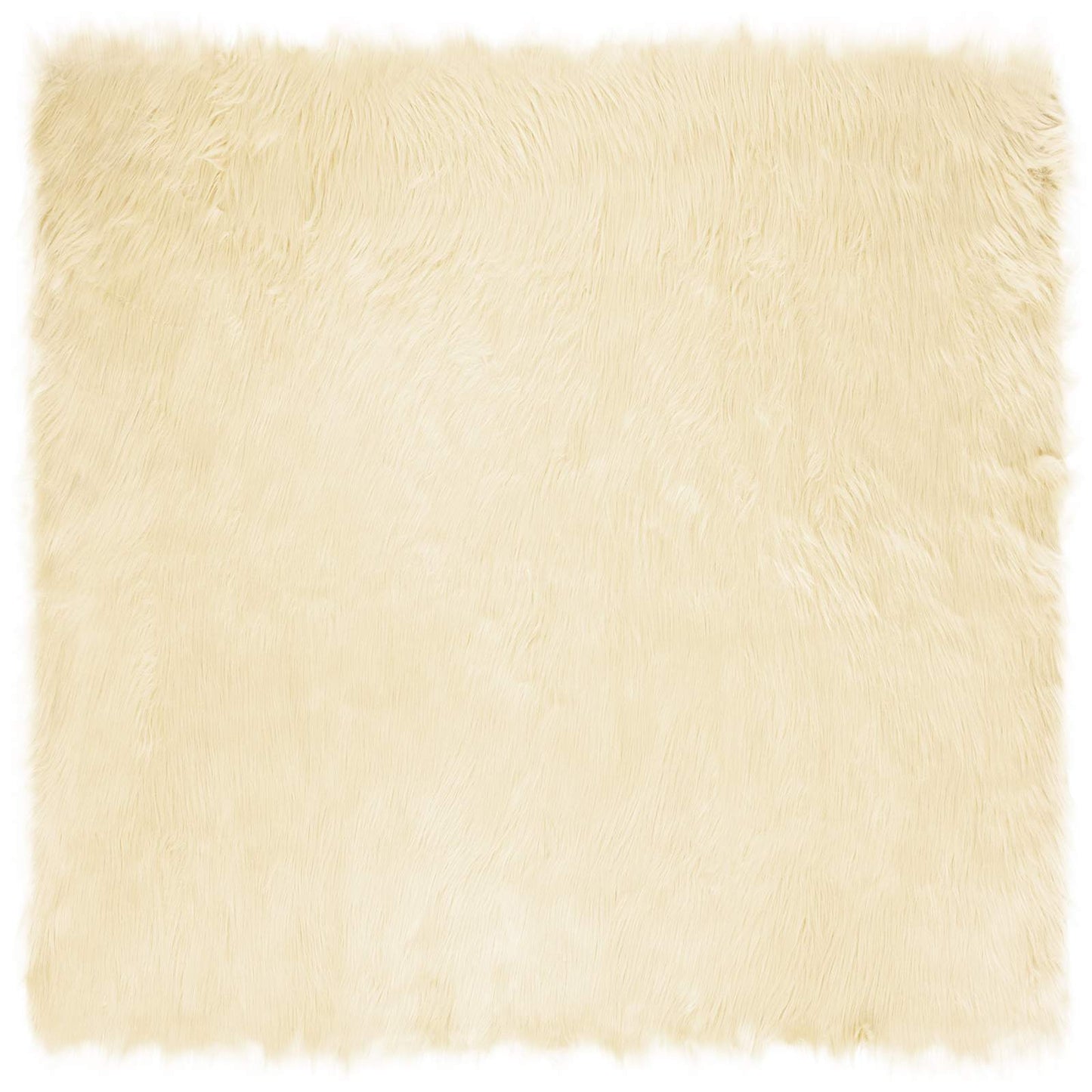 Fuskobbel lammeskindstæppe TAFALLA Cremefarvet 200 x 200 cm