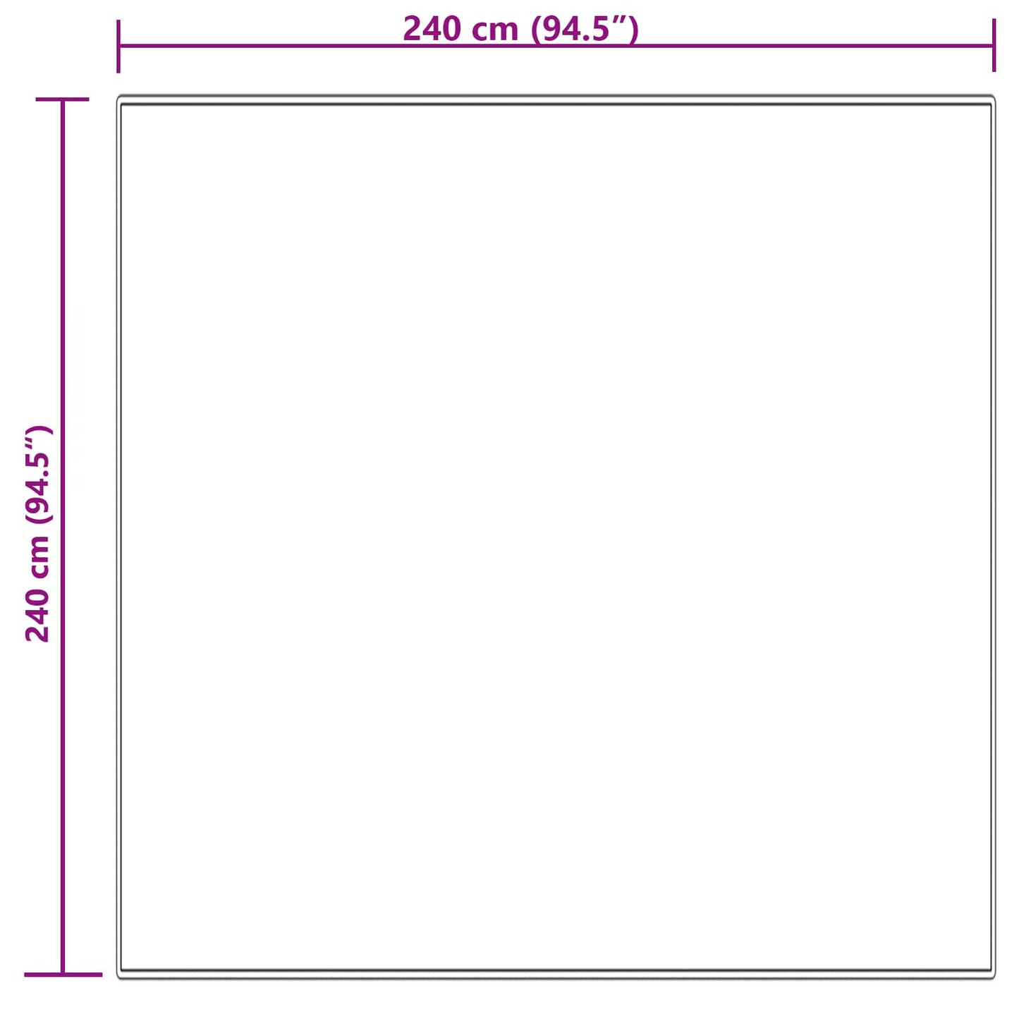 Fuskobbel lammeskindstæppe TAFALLA Cremefarvet 240 x 240 cm