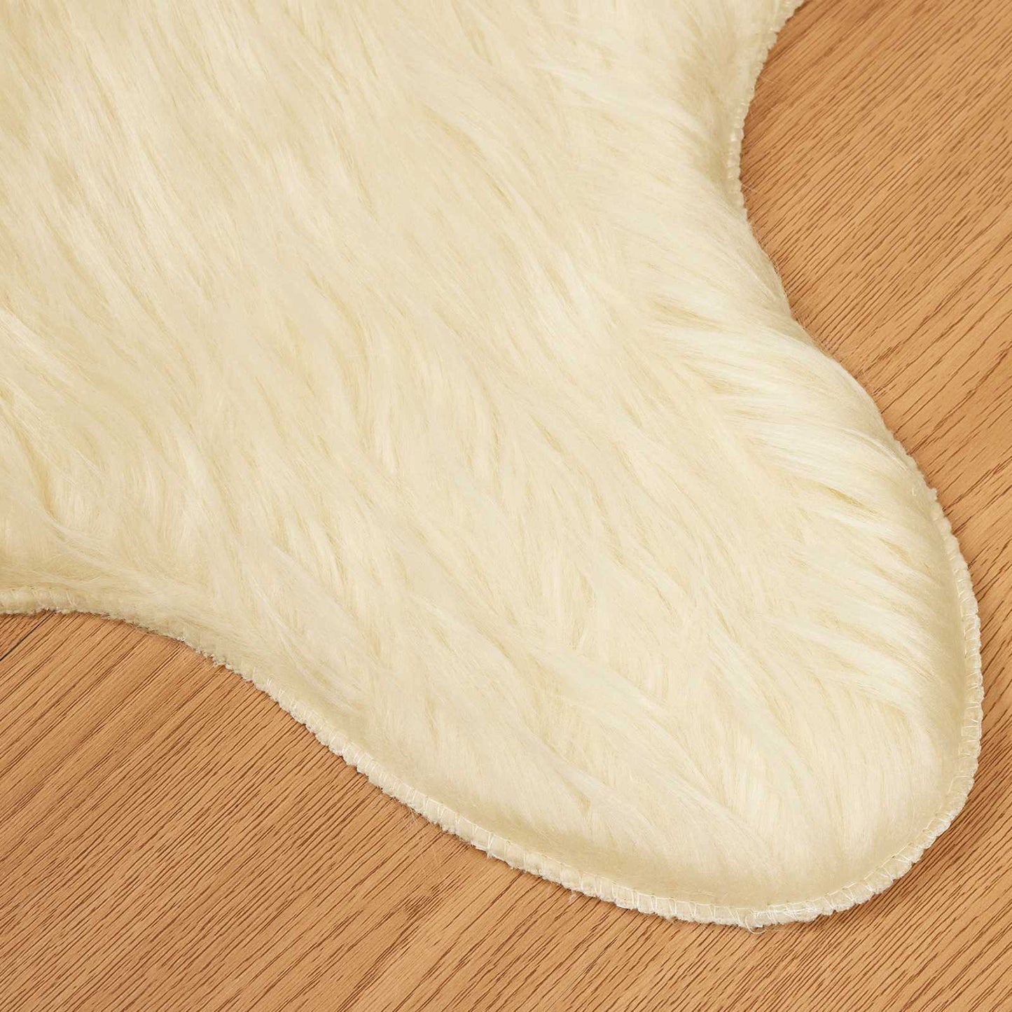 Fuskobbel lammeskindstæppe TAFALLA Cremefarvet 50 x 80 cm