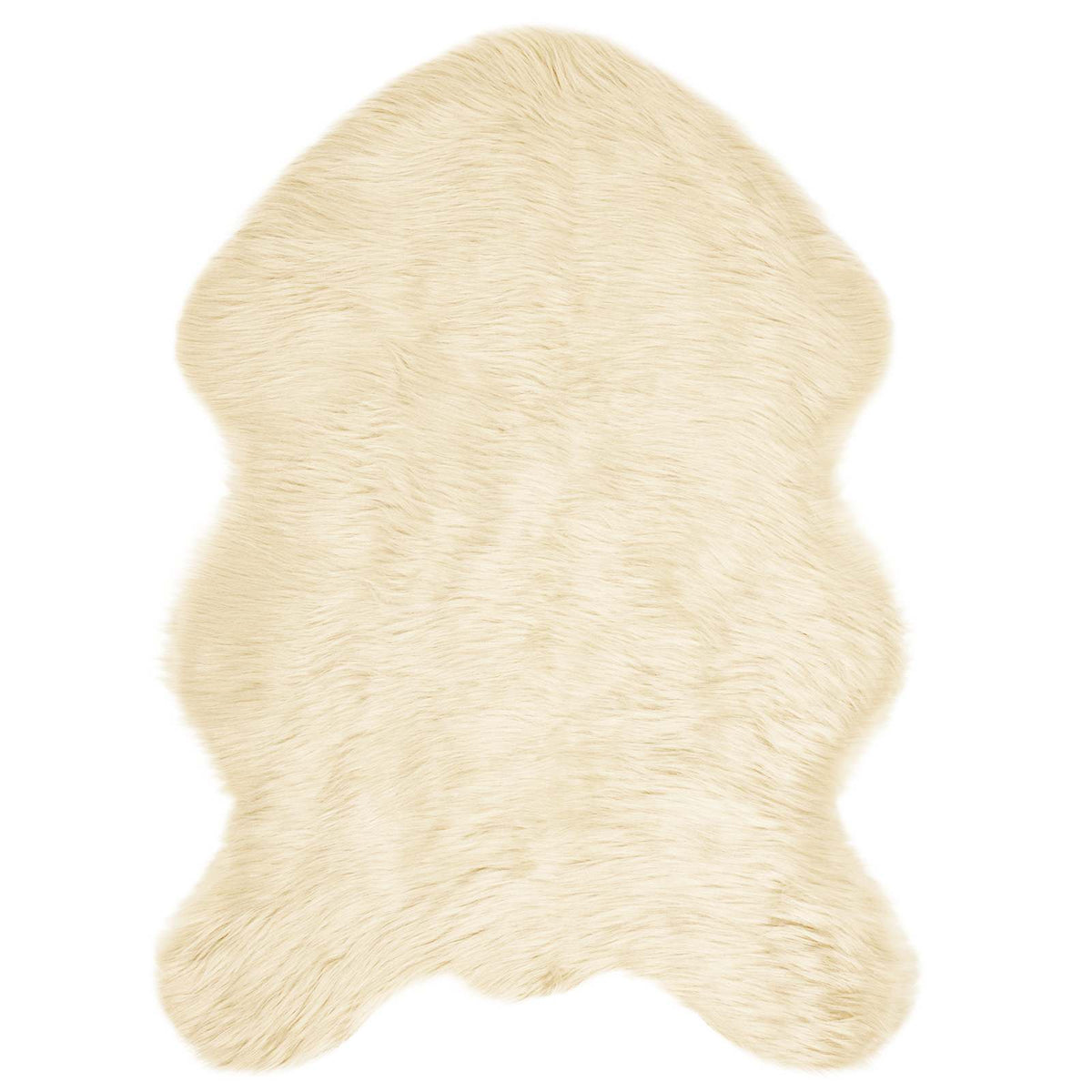 Fuskobbel lammeskindstæppe TAFALLA Cremefarvet 60 x 90 cm