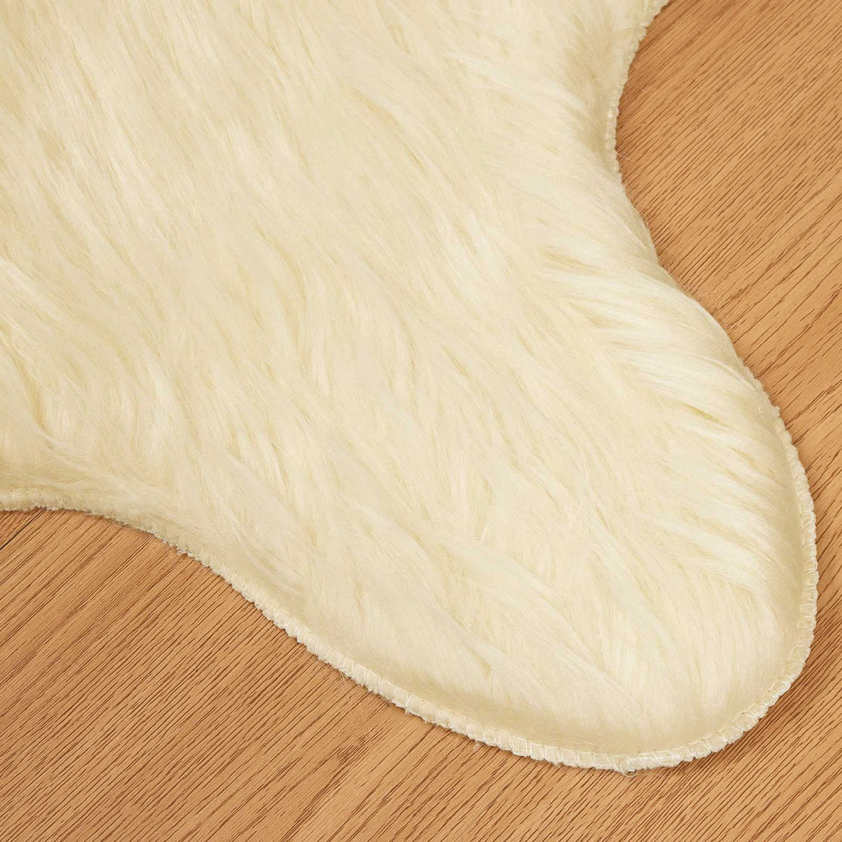Fuskobbel lammeskindstæppe TAFALLA Cremefarvet 80 x 120 cm
