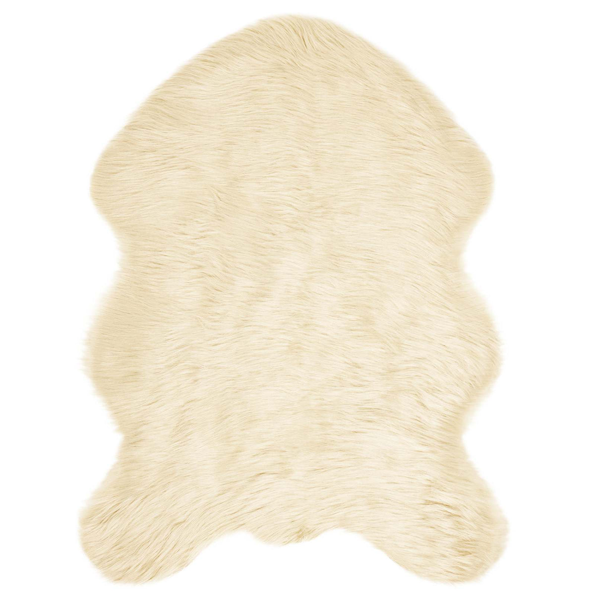 Fuskobbel lammeskindstæppe TAFALLA Cremefarvet 80 x 120 cm
