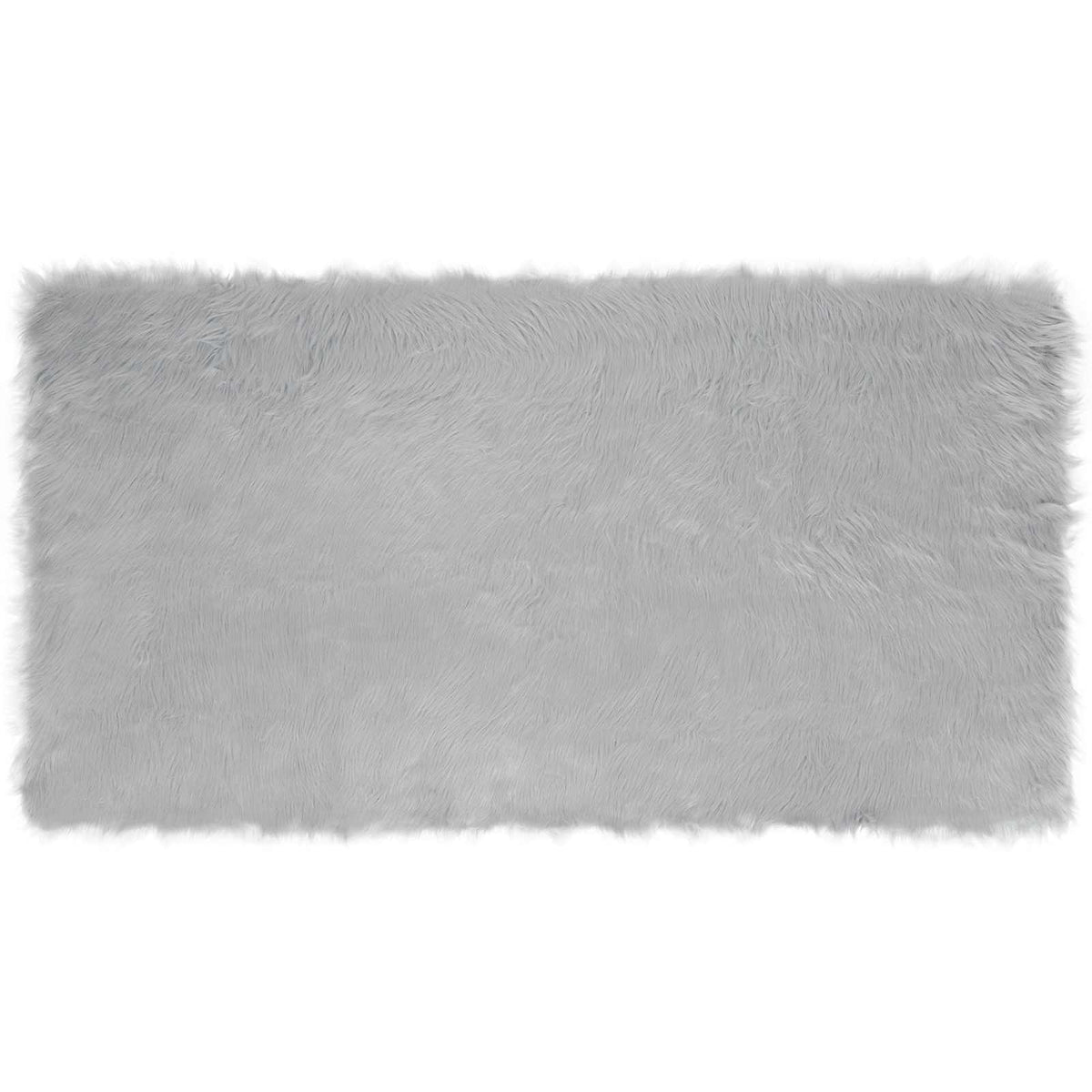 Fuskobbel lammeskindstæppe TAFALLA Grå 80 x 150 cm Polyester
