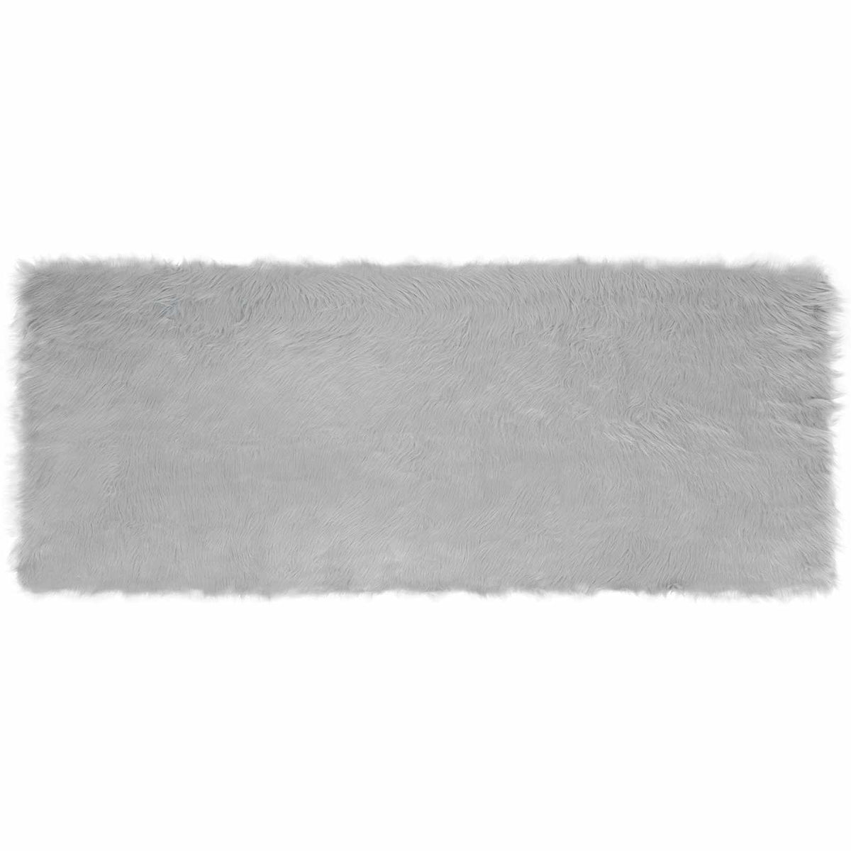 Fuskobbel lammeskindstæppe TAFALLA Grå 80 x 200 cm Polyester