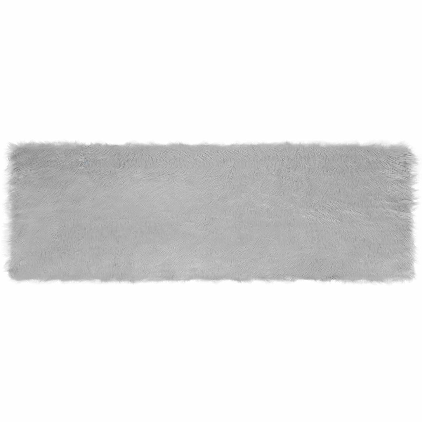 Fuskobbel lammeskindstæppe TAFALLA Grå 80 x 250 cm Polyester