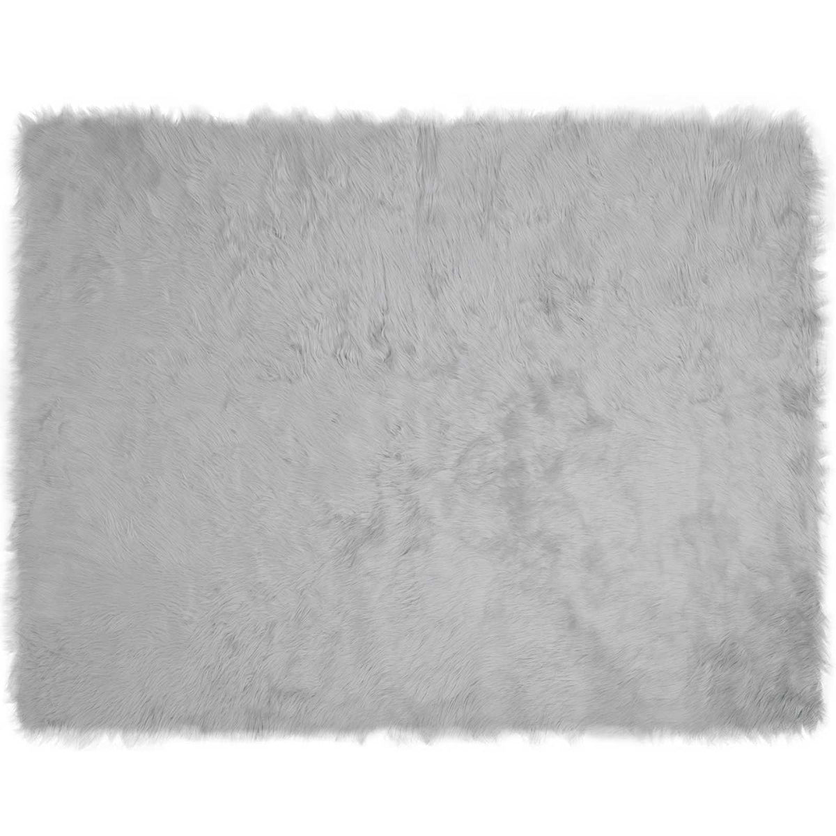 Fuskobbel lammeskindstæppe TAFALLA Grå 240 x 340 cm Polyester