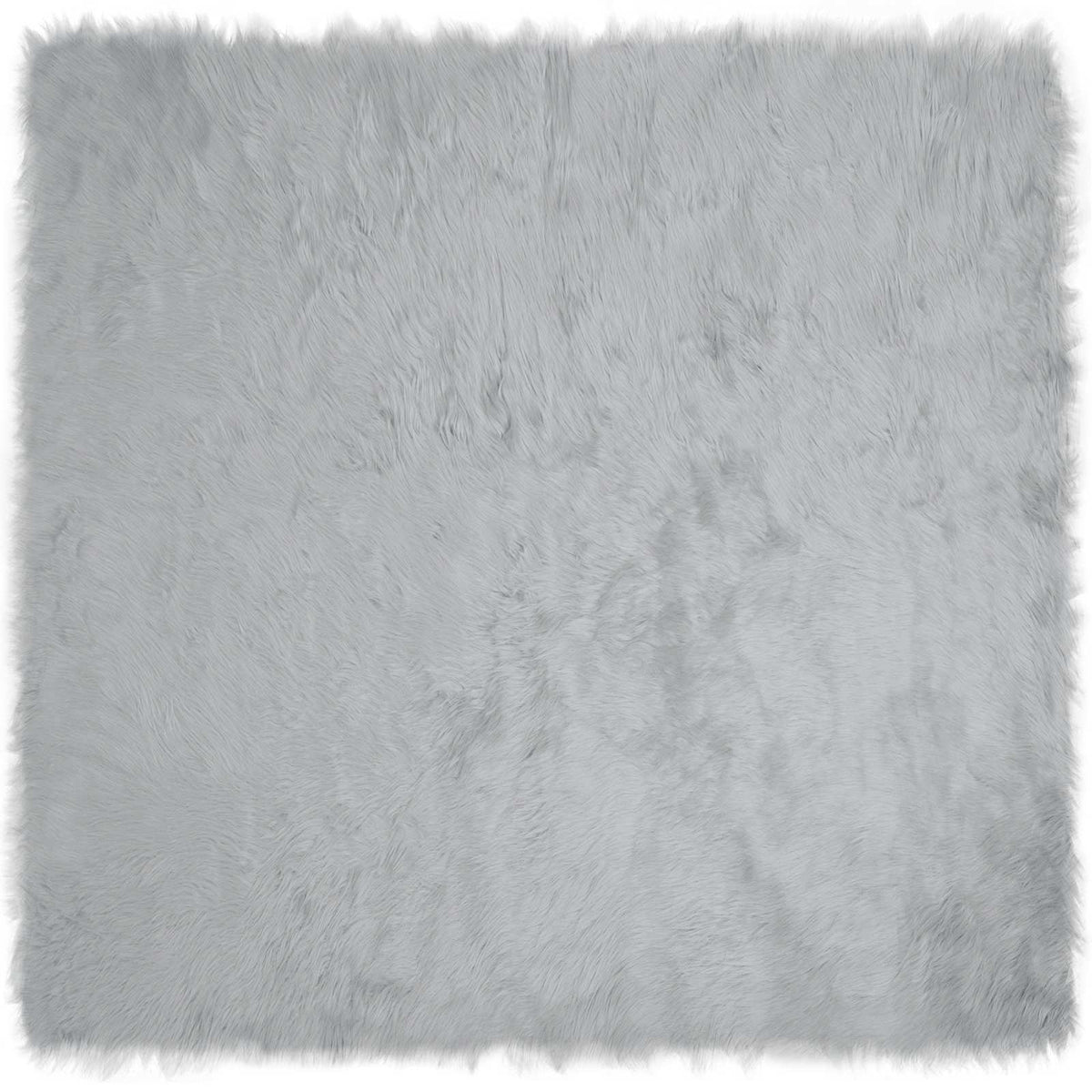 Fuskobbel lammeskindstæppe TAFALLA Grå 120 x 120 cm Polyester