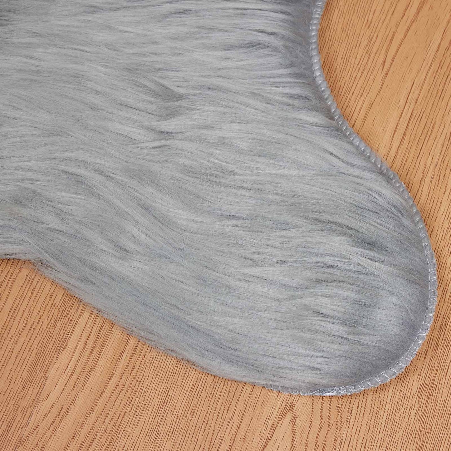 Fuskobbel lammeskindstæppe TAFALLA Grå 50 x 80 cm Polyester