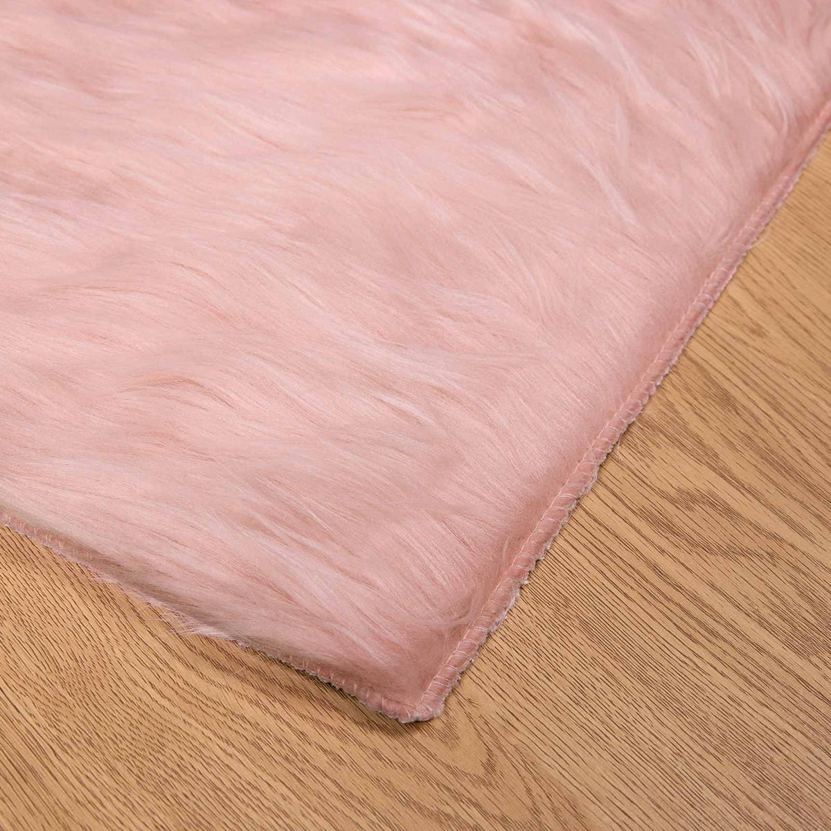 Fuskobbel lammeskindstæppe TAFALLA Lyserød 80 x 250 cm