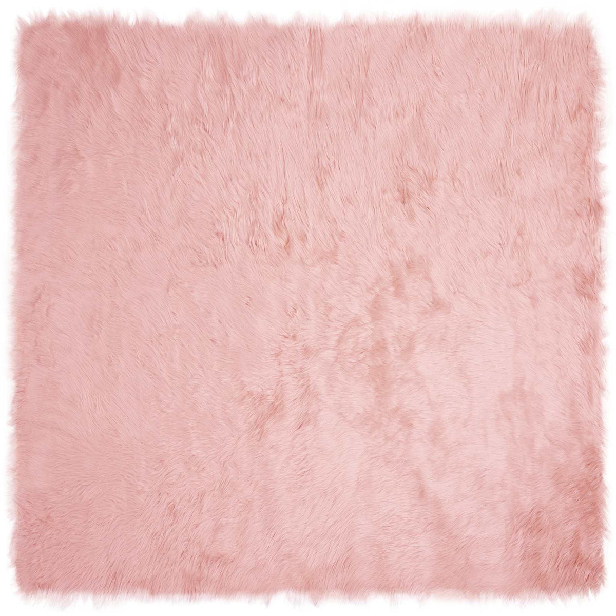 Fuskobbel lammeskindstæppe TAFALLA Lyserød 240 x 240 cm
