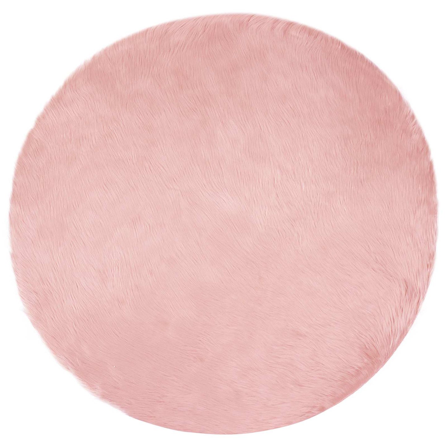 Fuskobbel lammeskindstæppe TAFALLA Lyserød Ø 200 cm Polyester