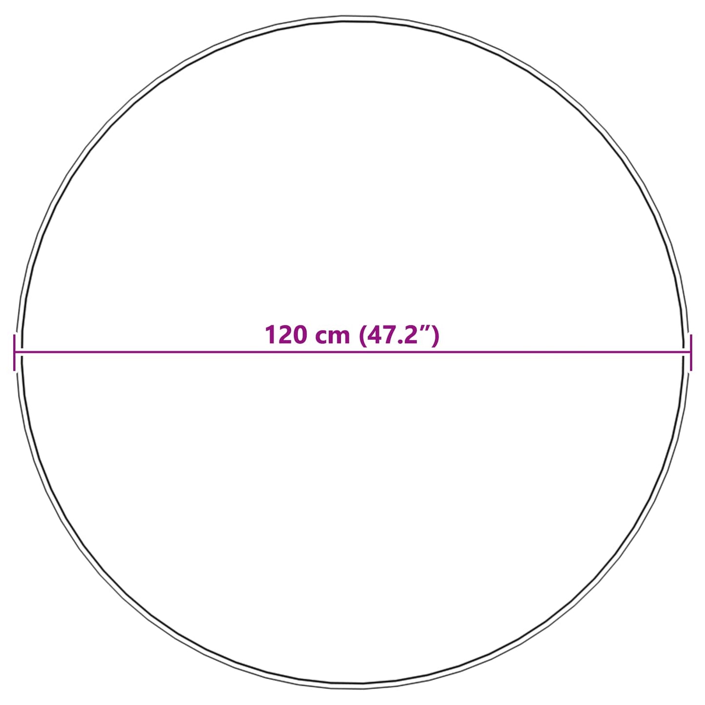 Fuskobbel lammeskindstæppe TAFALLA Sort Ø 120 cm Polyester