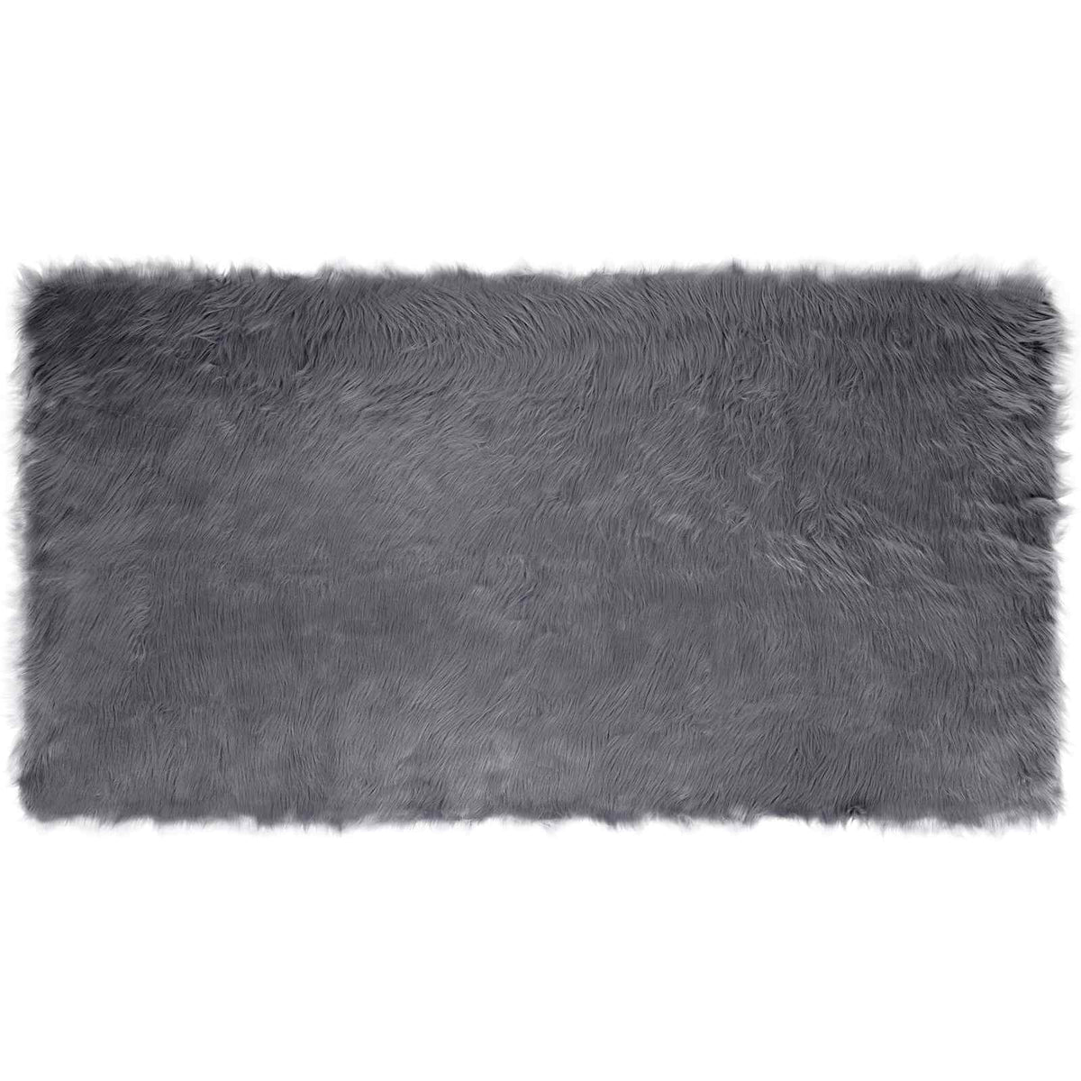 Fuskobbel lammeskindstæppe TAFALLA Antracit 60 x 110 cm