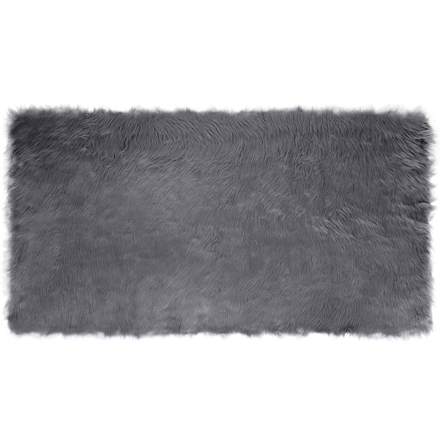 Fuskobbel lammeskindstæppe TAFALLA Antracit 80 x 150 cm