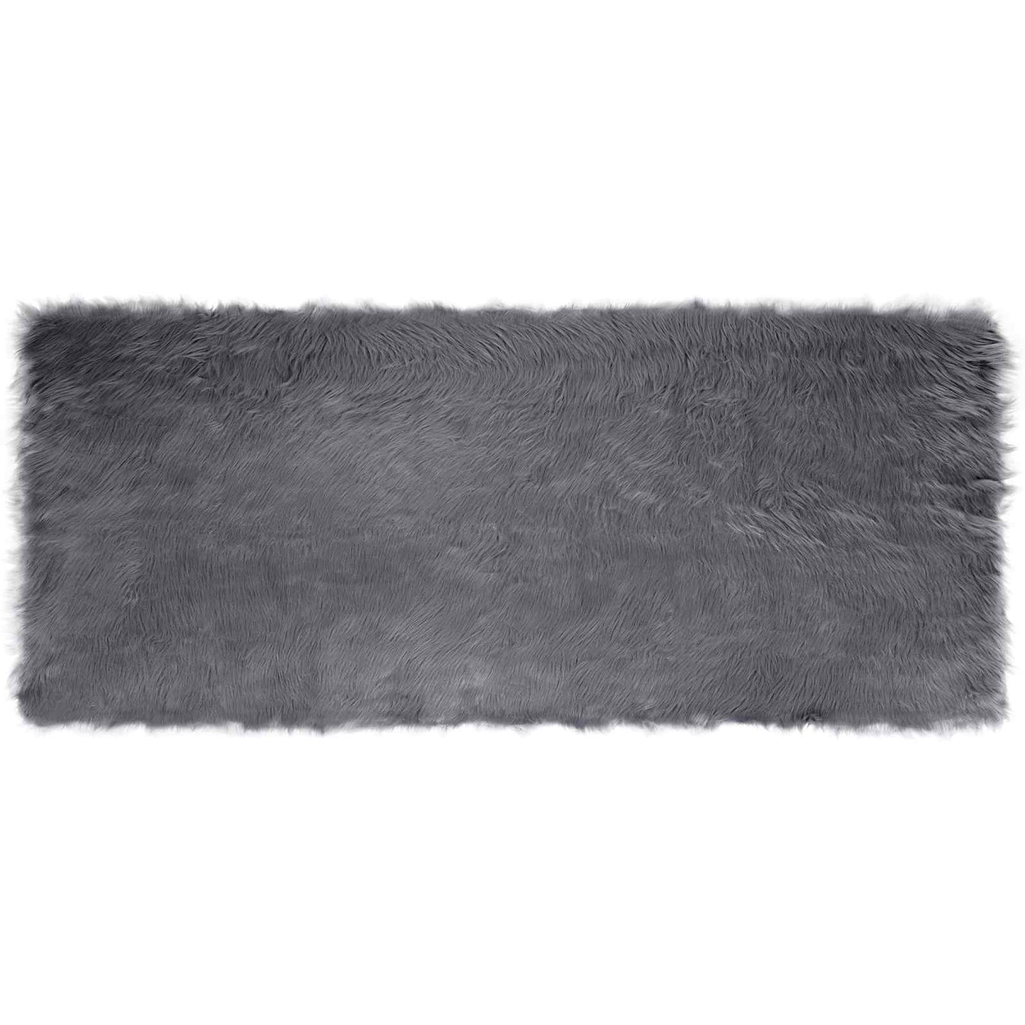 Fuskobbel lammeskindstæppe TAFALLA Antracit 80 x 200 cm
