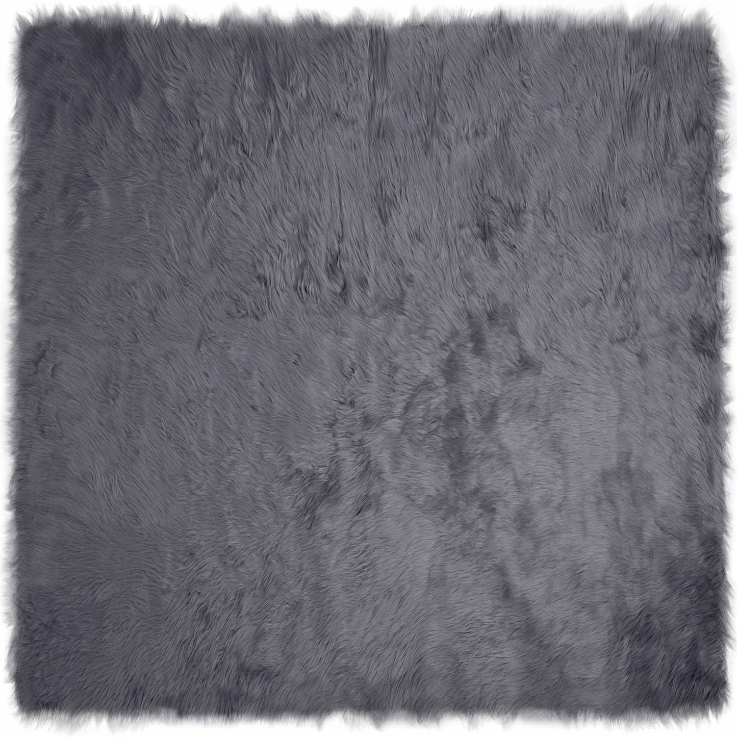 Fuskobbel lammeskindstæppe TAFALLA Antracit 200 x 200 cm