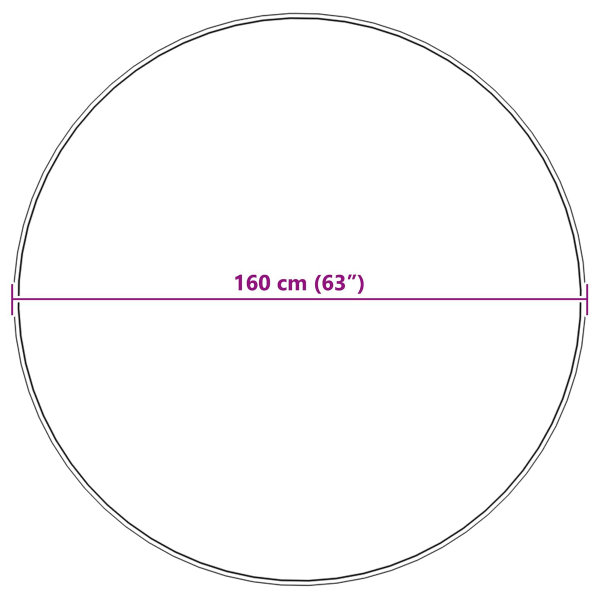 Fuskobbel lammeskindstæppe TAFALLA Antracit Ø 160 cm Polyester