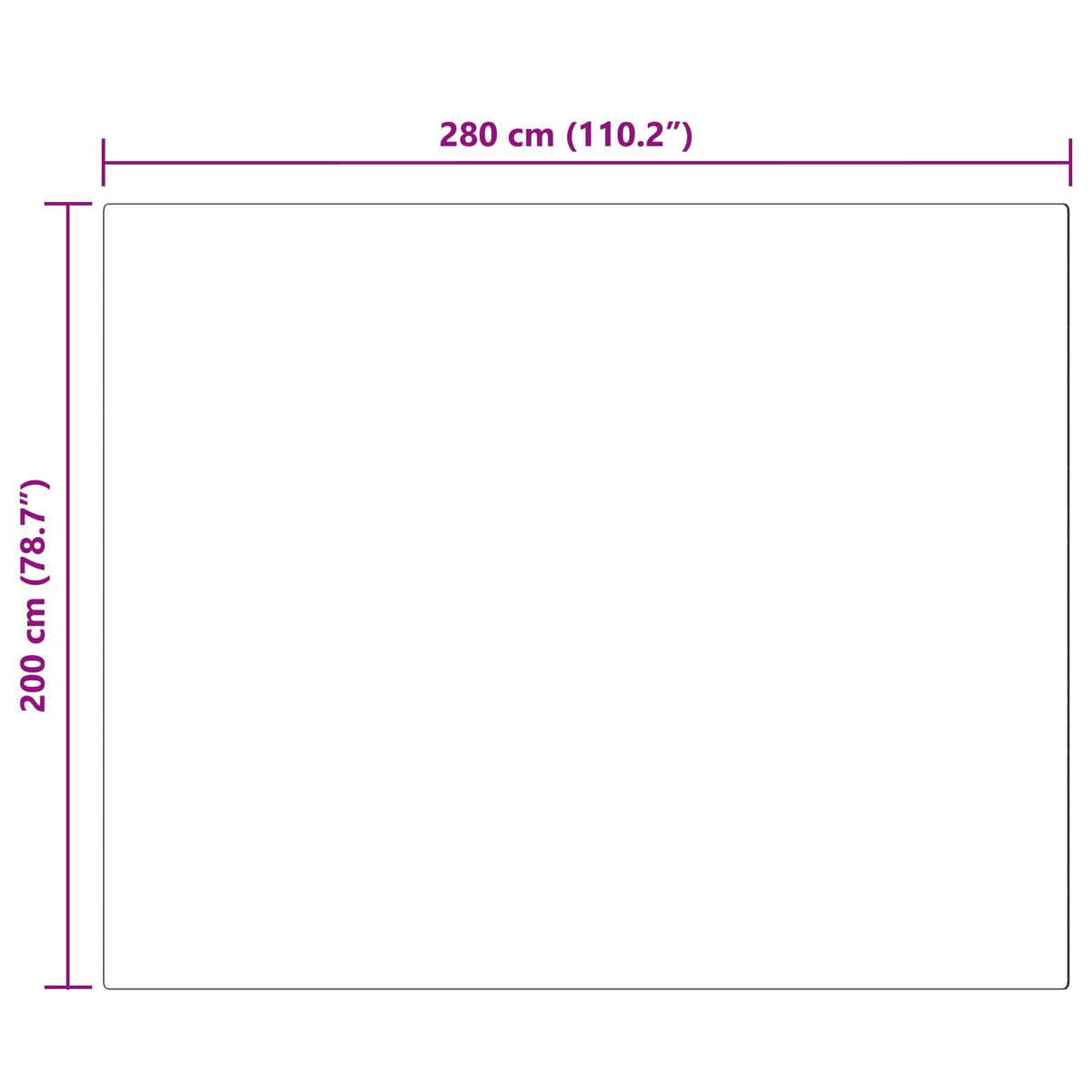 Skridsikker tæppe af kunstig kaninpels OLITE Hvid 200 x 280 cm