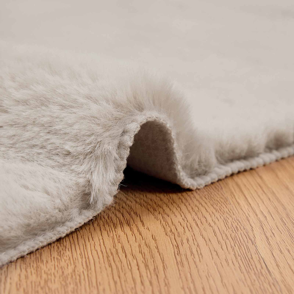 Skridsikker tæppe af kunstig kaninpels OLITE Beige 80 x 250 cm